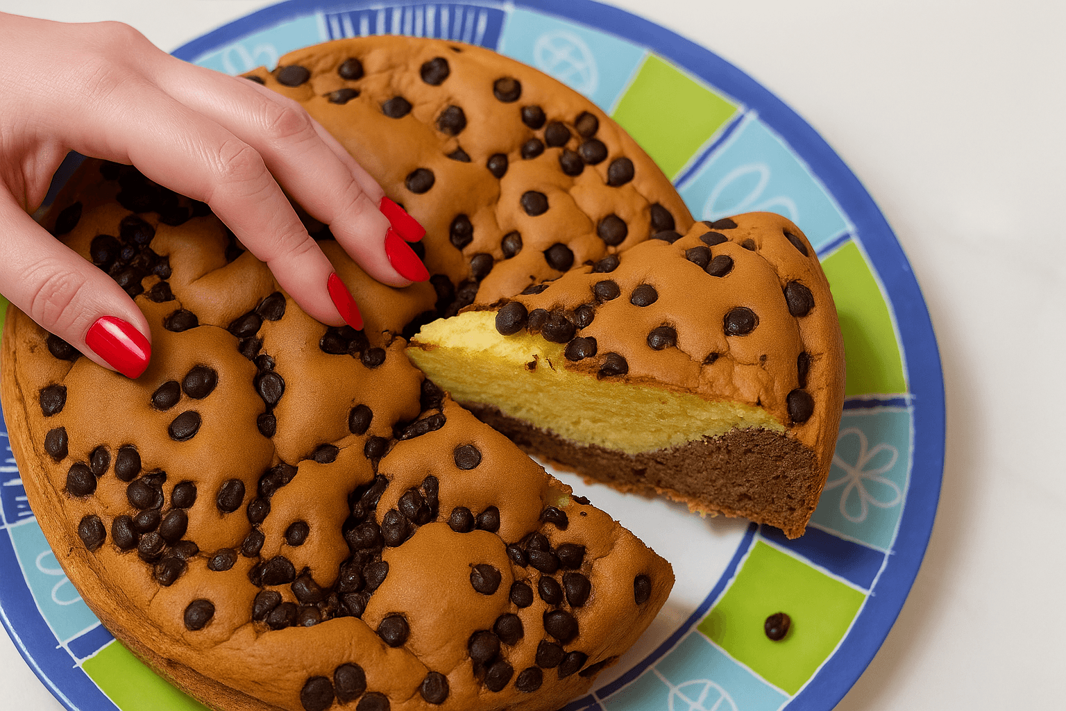 Torta magica al latte e cacao