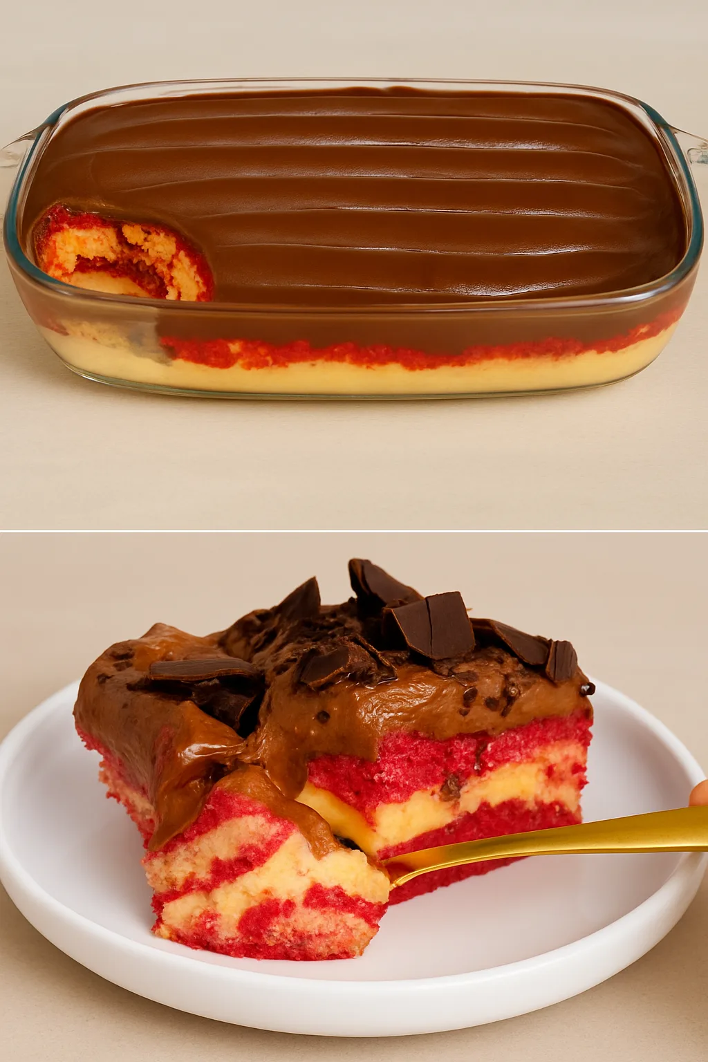 Génoise et crème anglaise