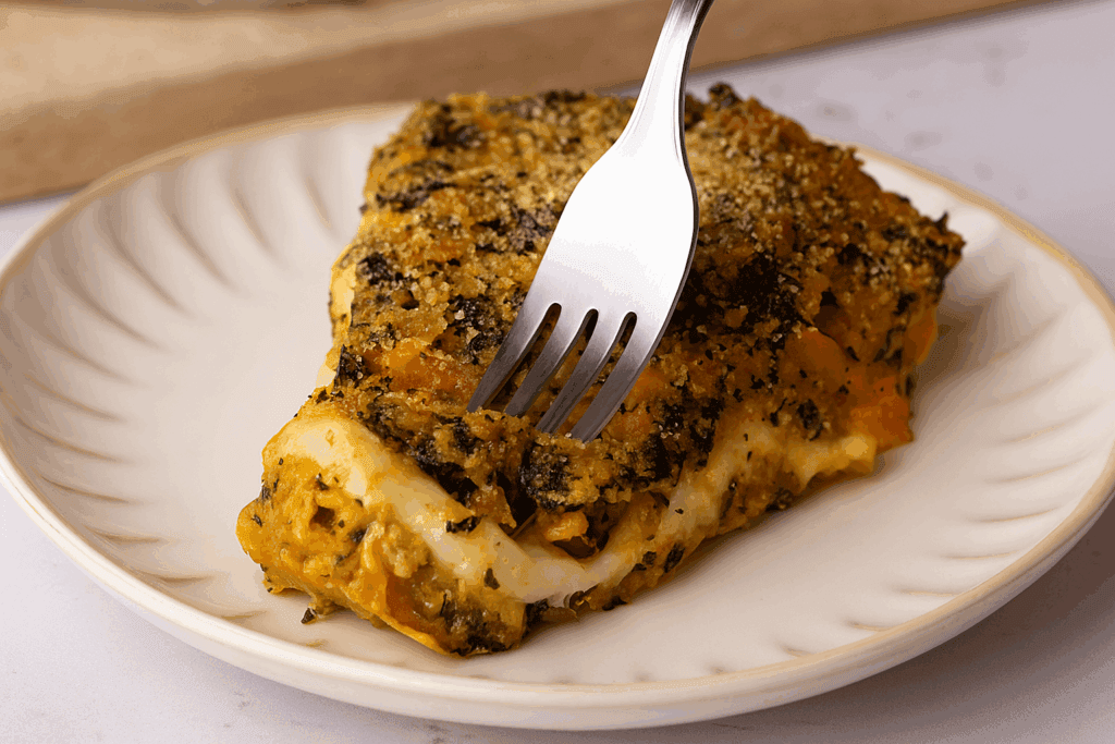 Sono una nutrizionista, e questo è il mio piatto “salva cena”: tortino di patate dolci e cavolo nero morbido, filante e con solo verdure