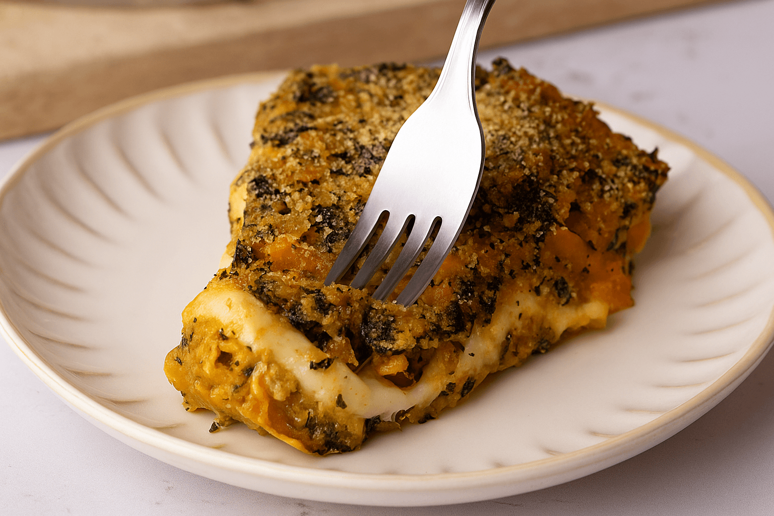 Tortino di patate dolci e cavolo nero