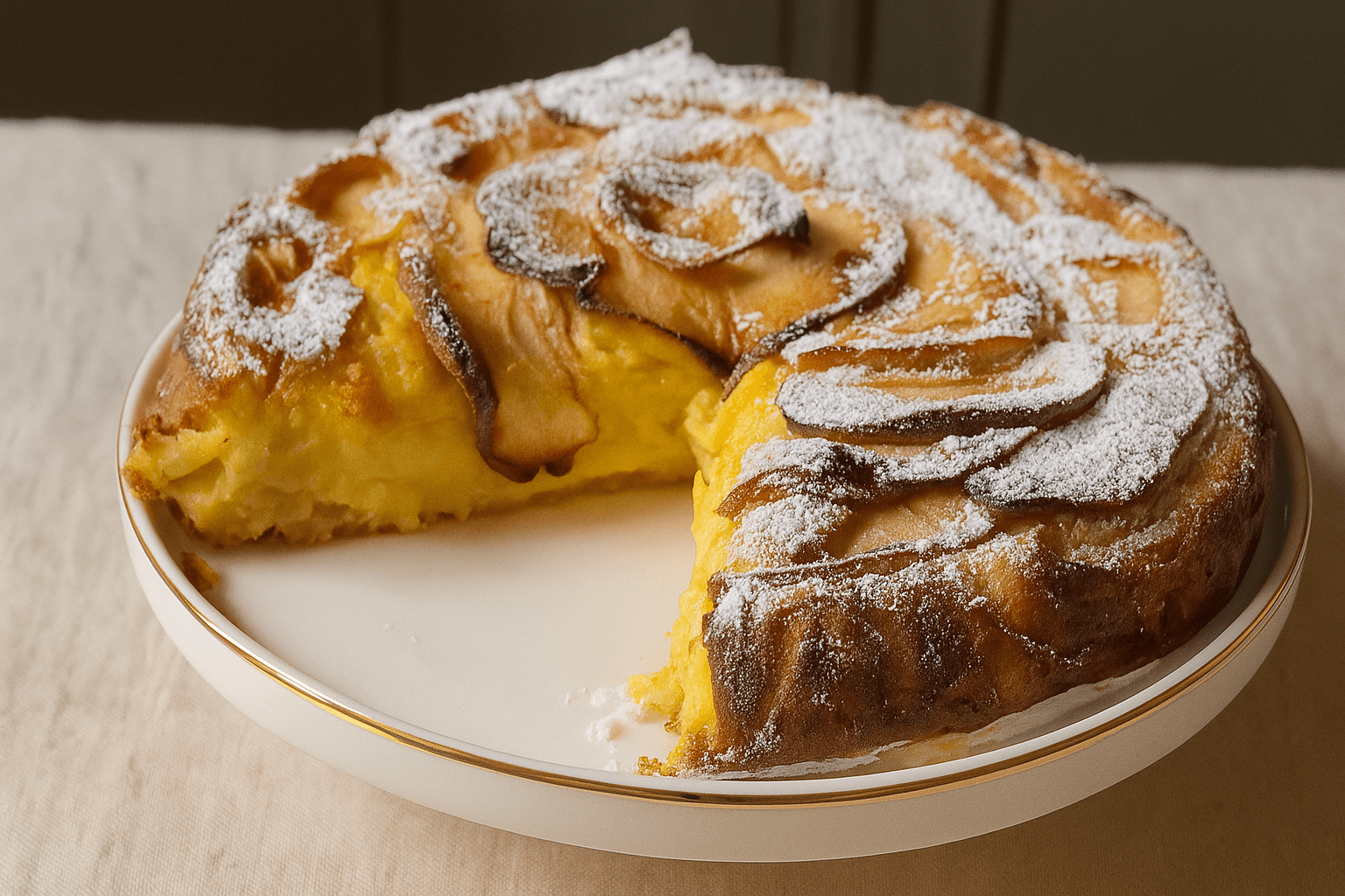 Torta di mele cremosa