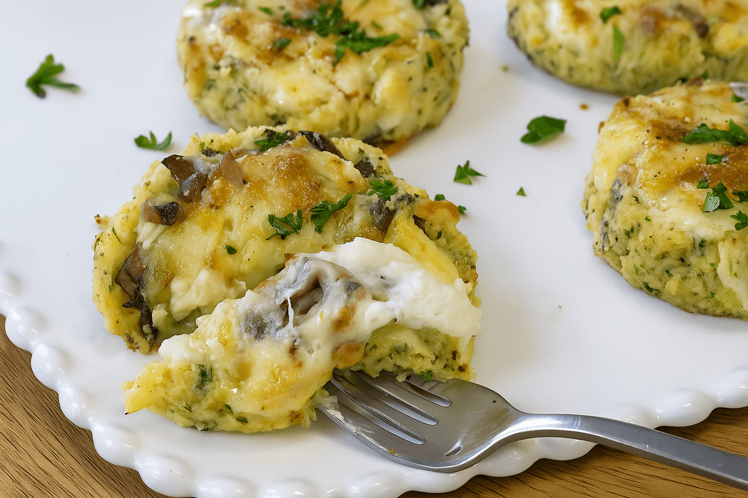 Tortini di patate e funghi