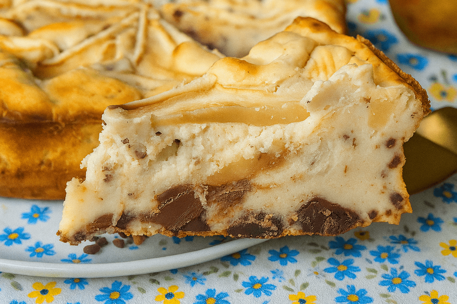 Torta ricotta, pere e cioccolato