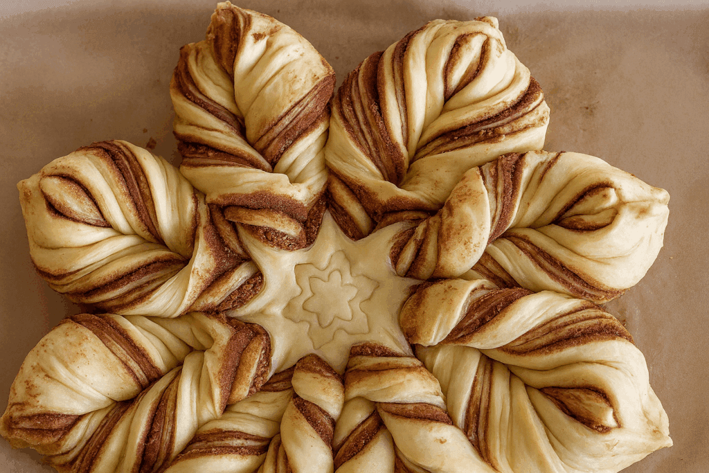 La brioche a forma di stella che preparo a dicembre: bella, morbida e con una farcitura leggerissima (sembra uscita da una pasticceria)