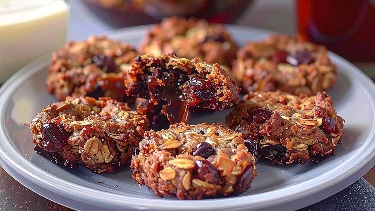 Biscotti di avena, noci e prugne