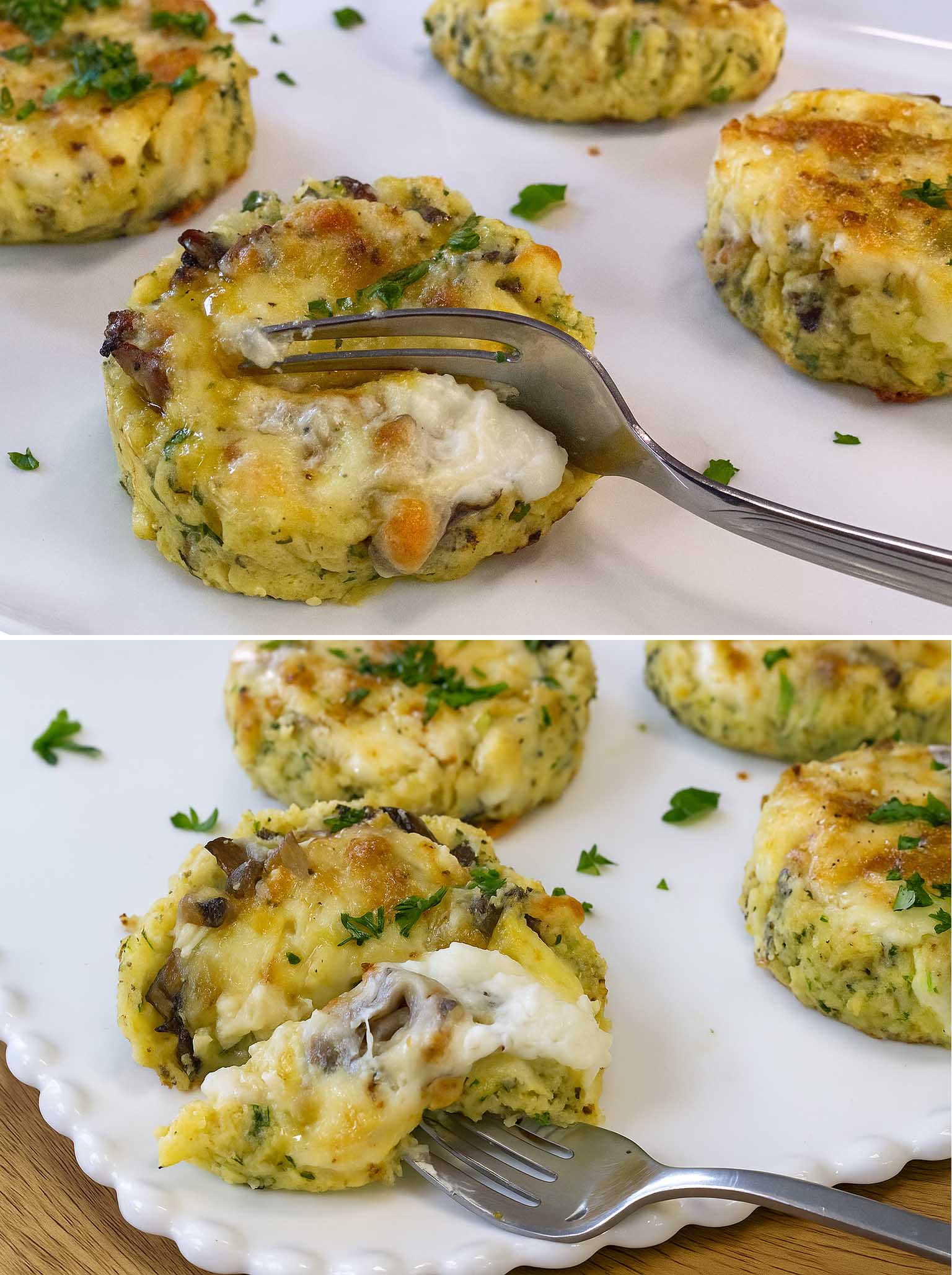 Tortini di patate e funghi