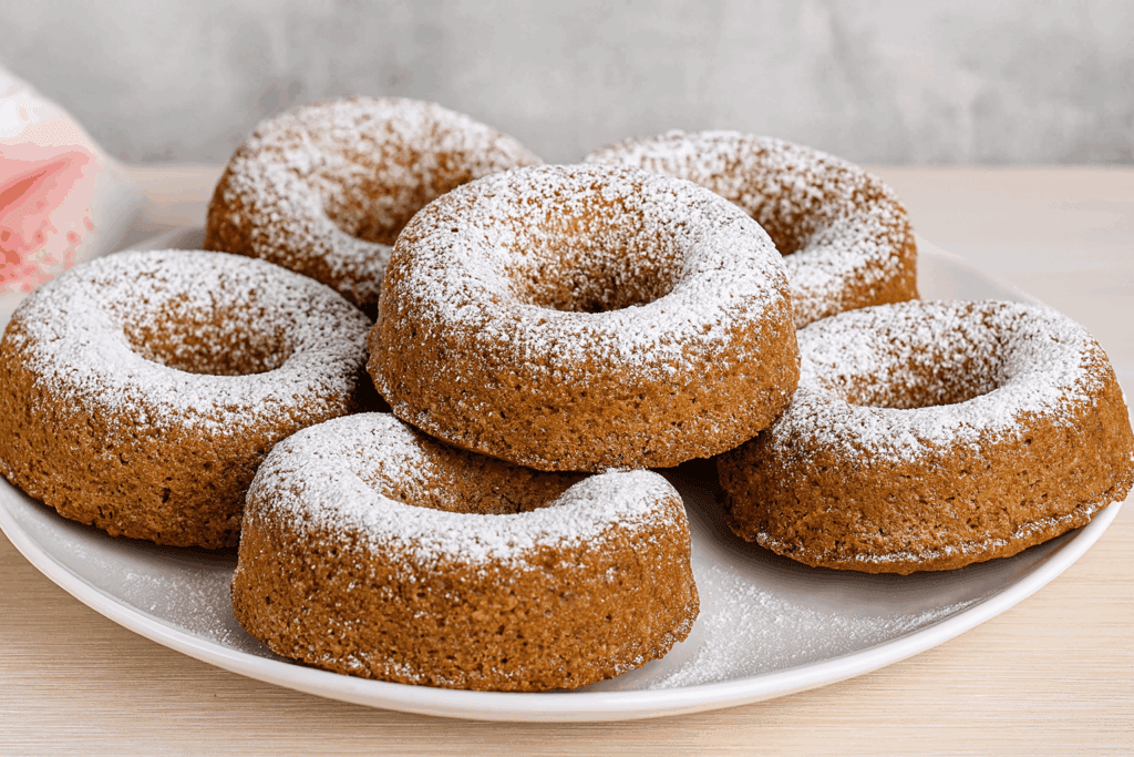 Dopo giorni di dolci e abbuffate, queste ciambelline mi salvano: avena, banana, mele e noci per una colazione leggera ma golosa