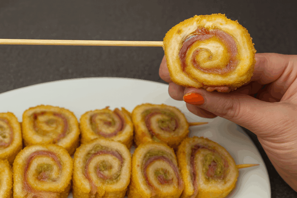 Il secondo più furbo che preparo quando ho petto di pollo da usare: spiedini ripieni di verza, prosciutto e parmigiano… croccanti fuori e morbidi dentro!