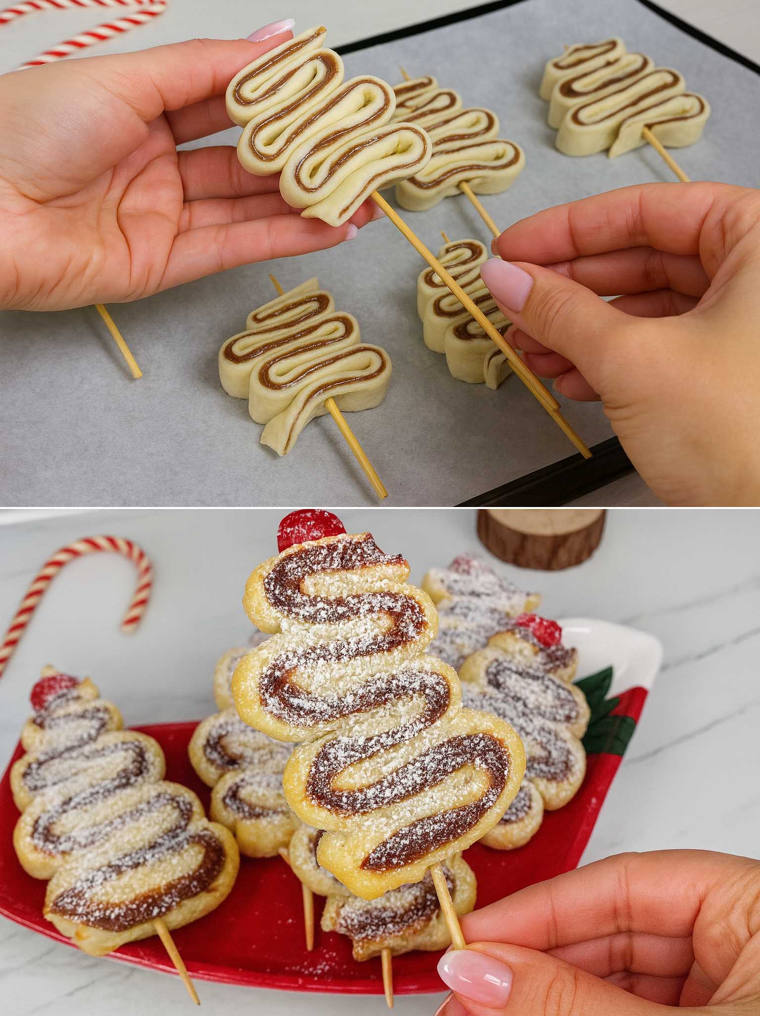 Alberelli dolci di pasta sfoglia