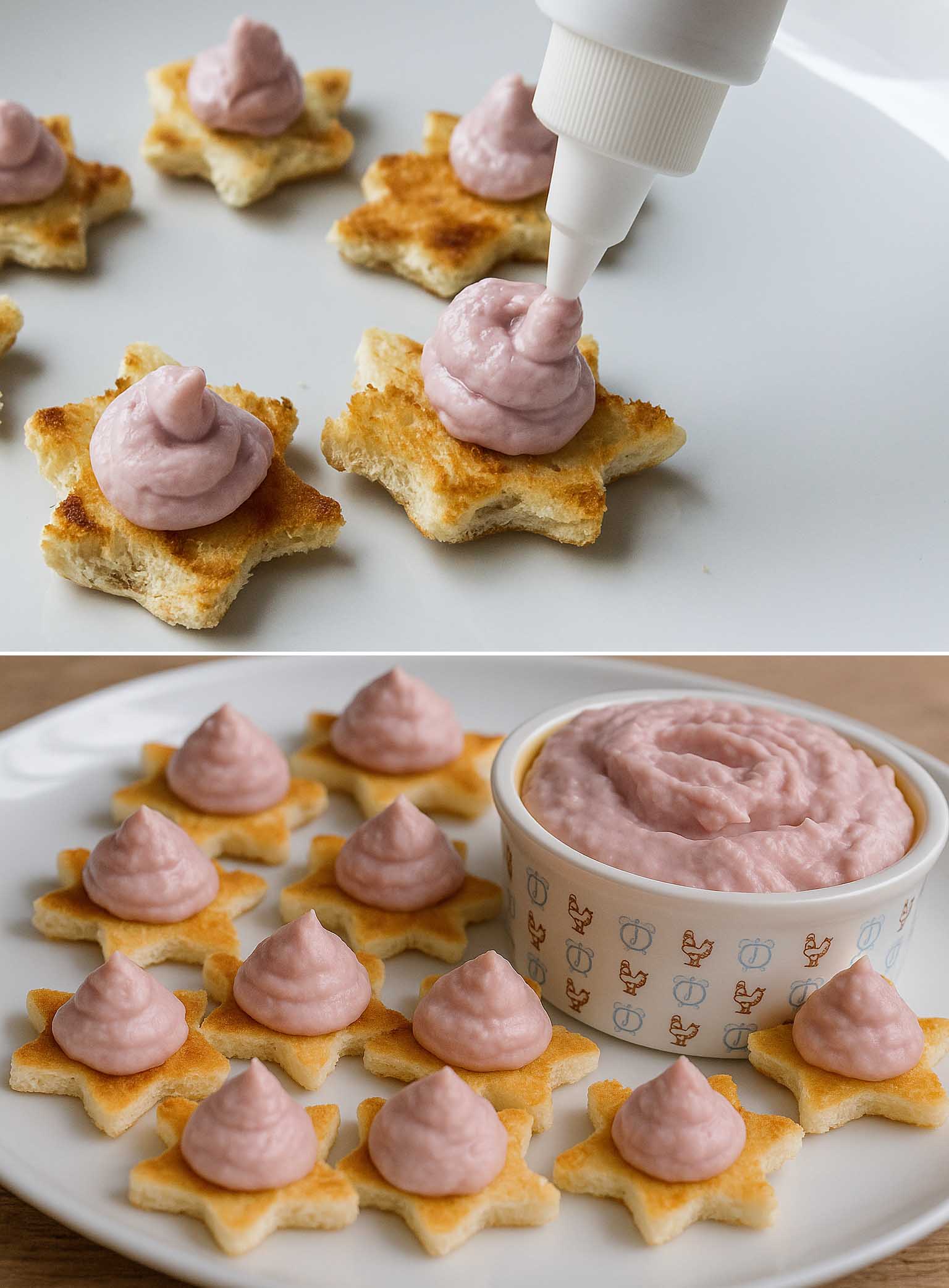 Antipasto di natale crostini e mousse