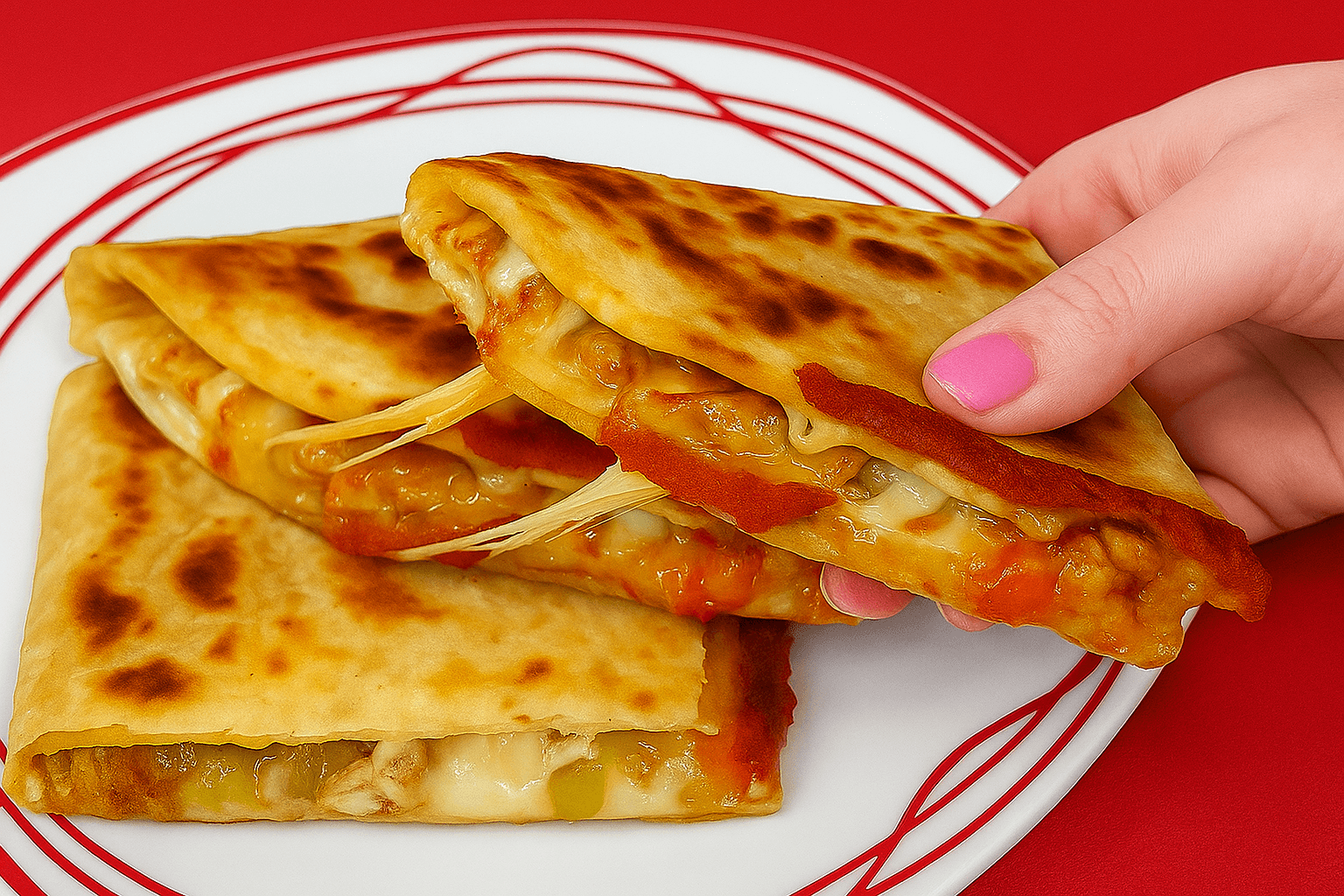 Quesadillas di pollo e verdure