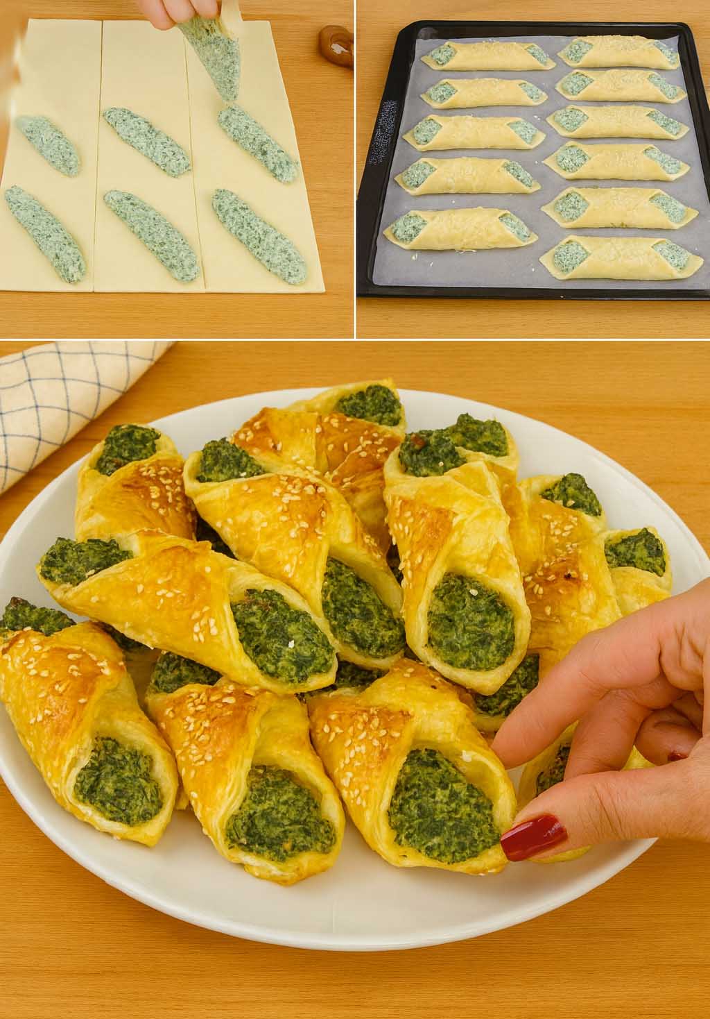 Cannoli con ricotta e spinaci