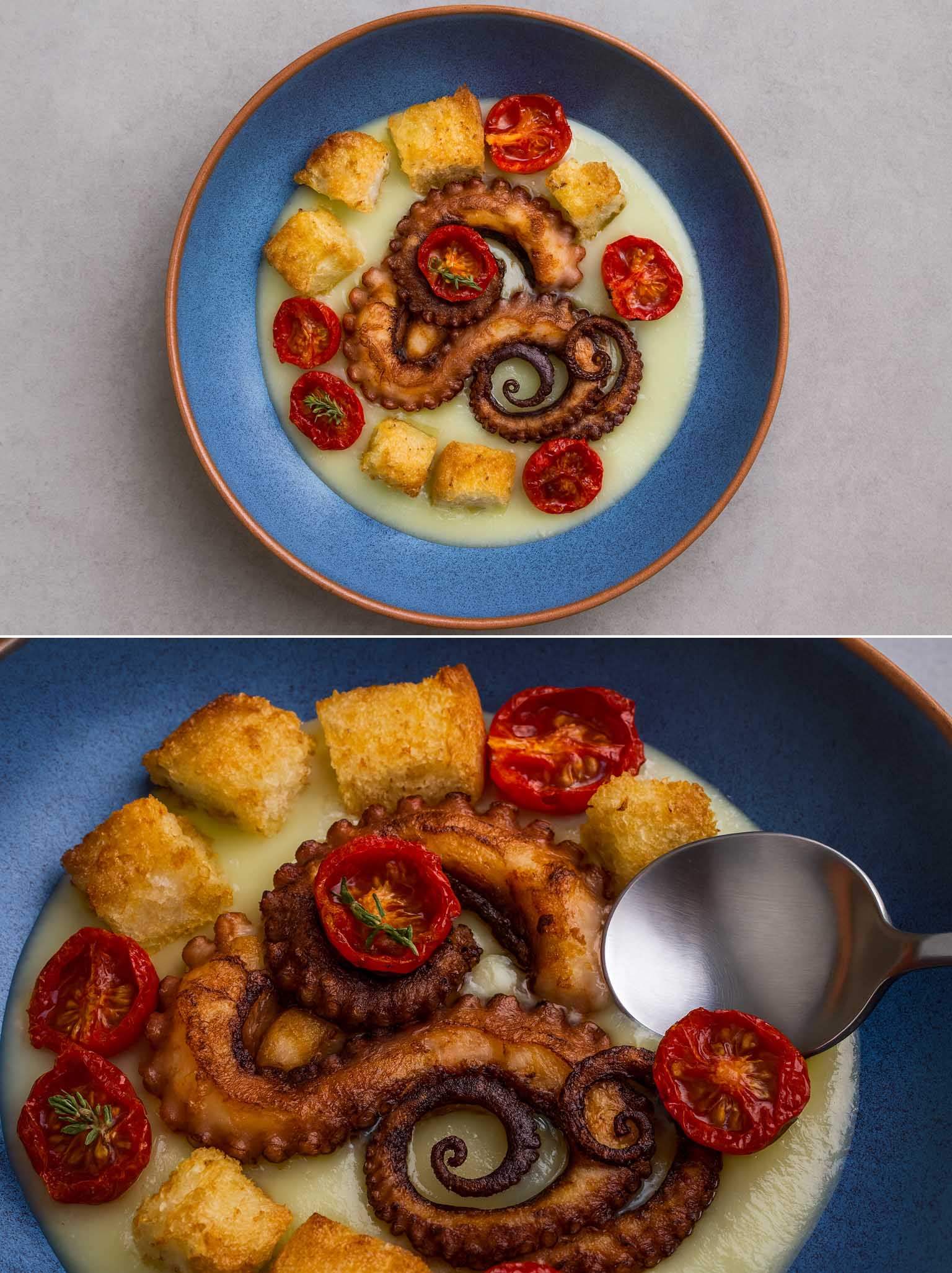 Crema di patate e polpo