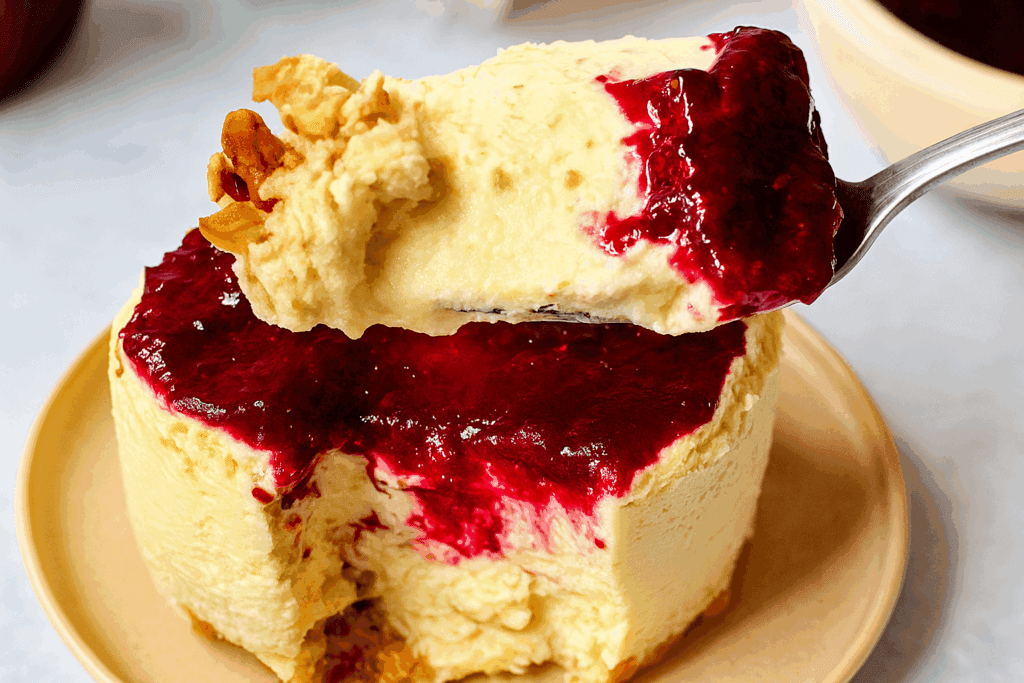 La mia coccola post cena: mini cheesecake fit pronta in 2 minuti, cremosa e senza sensi di colpa: non ingrasso e frena la fame!