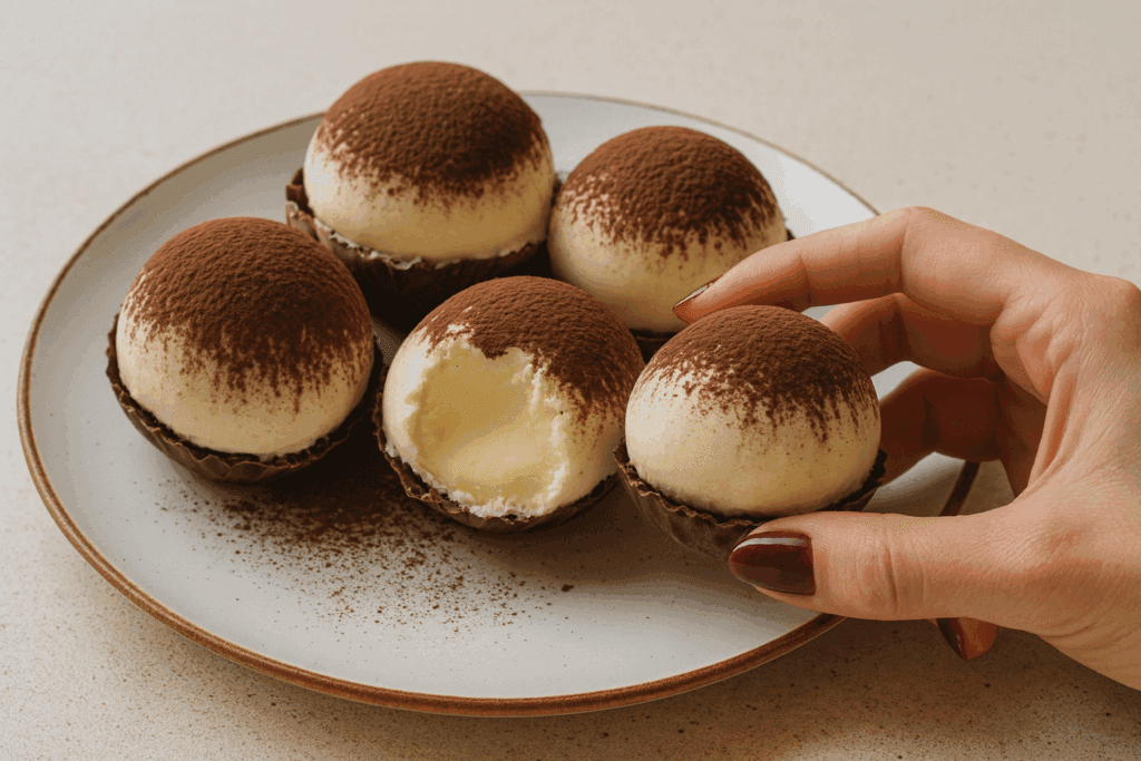 A Capodanno mi concedo solo questi: tartufi al tiramisù leggeri e cremosi con 70 calorie, li preparo ogni anno e non ne resta mai uno!