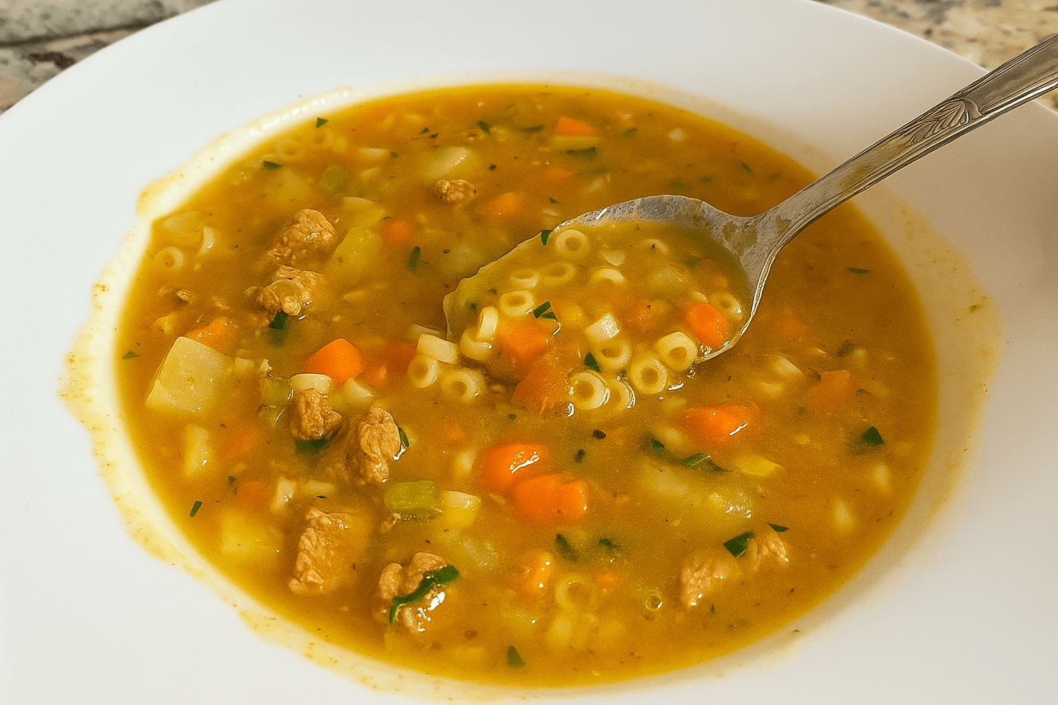 Zuppa di carne e verdure