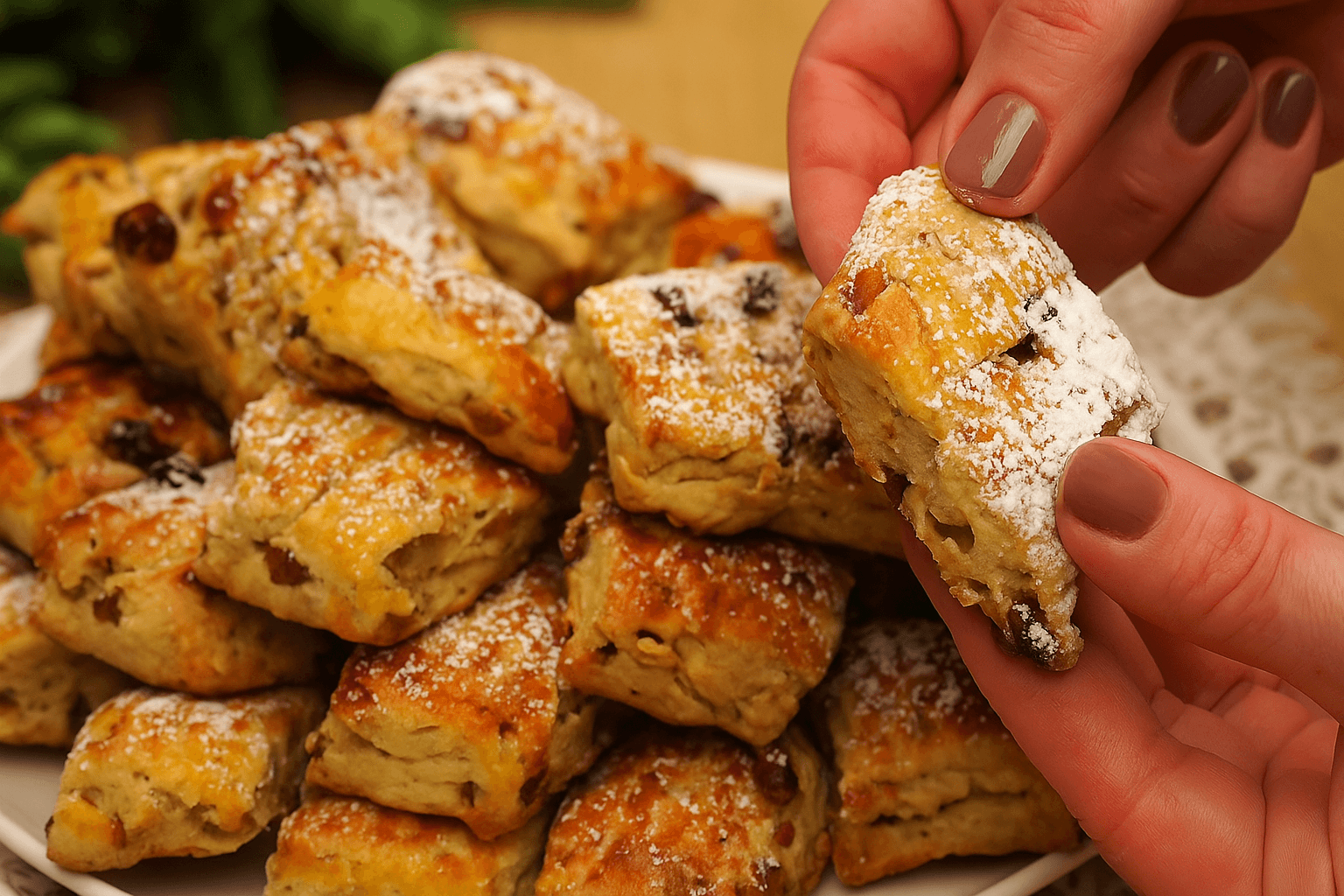 Biscotti con noci e uvetta