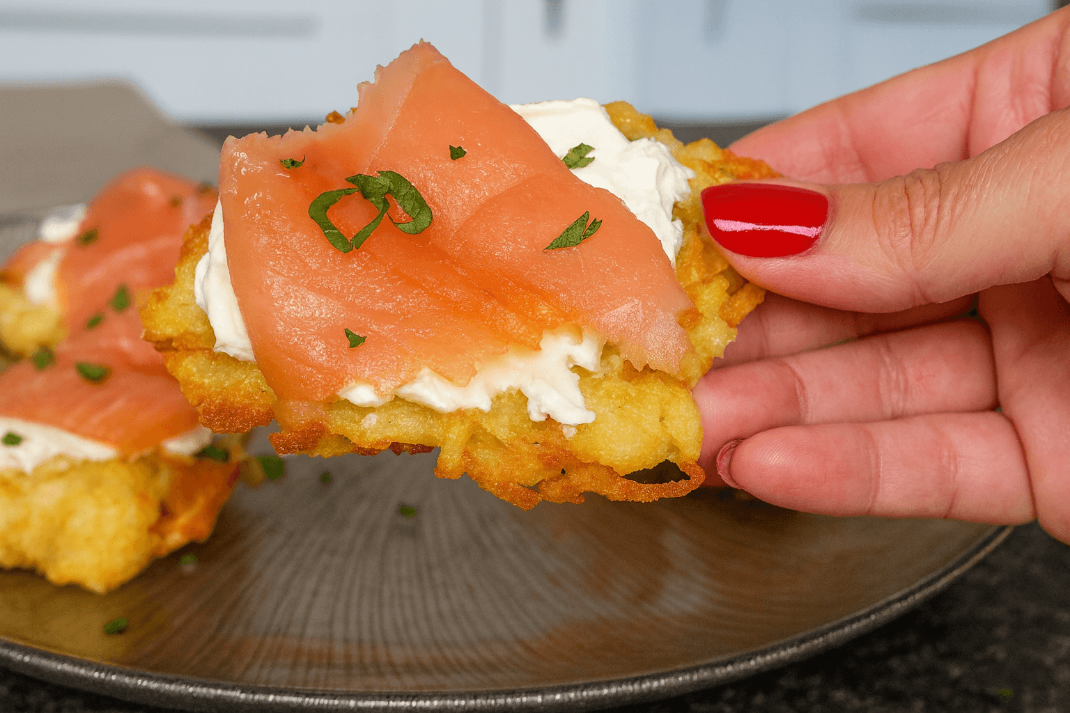 Rosti di patate e salmone