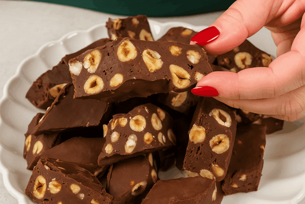 Non serve zucchero per farlo buono: questo torrone al cioccolato e nocciole è perfetto anche per chi ha il diabete a Natale!