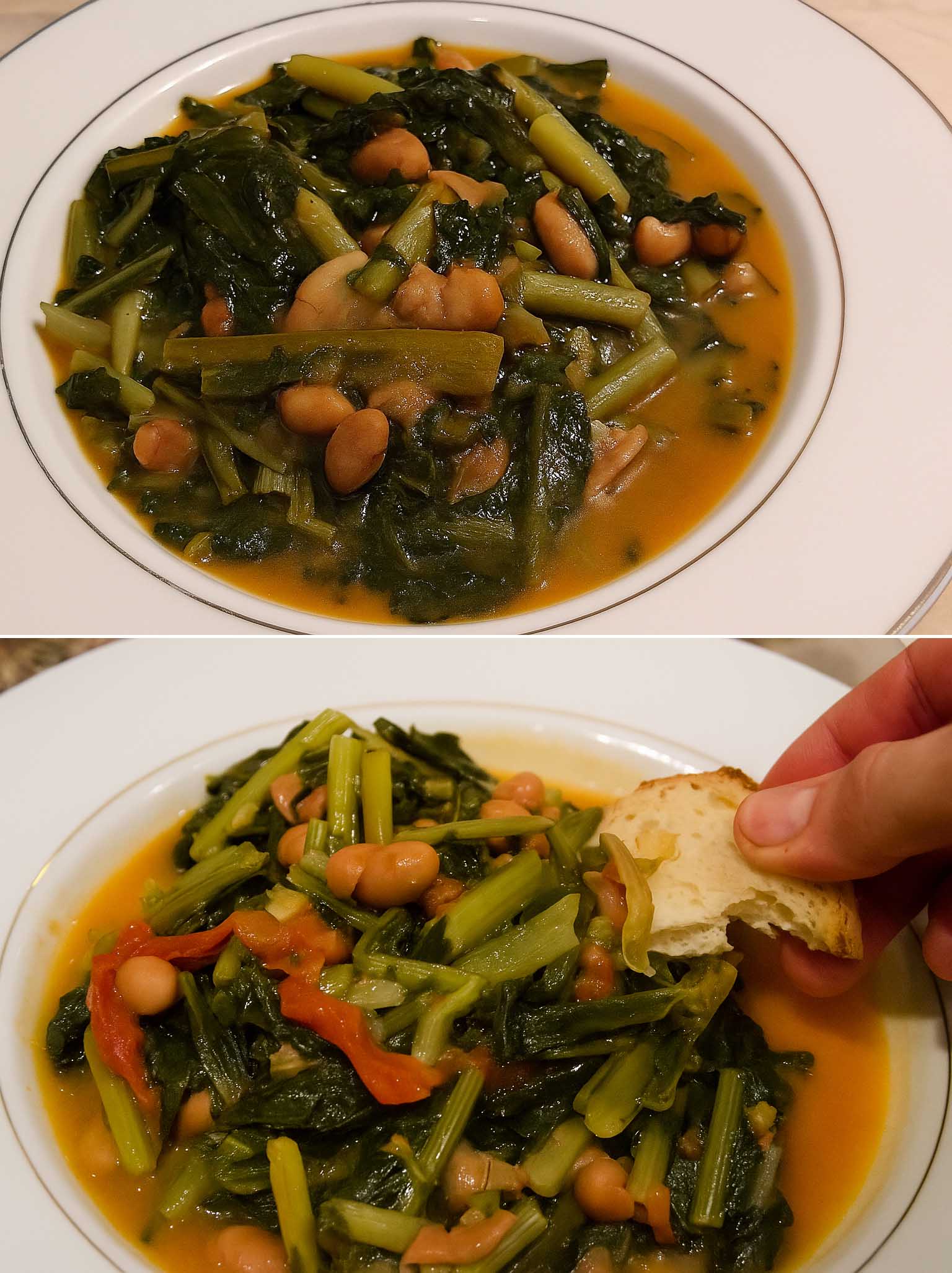 Zuppa di fagioli e cicoria