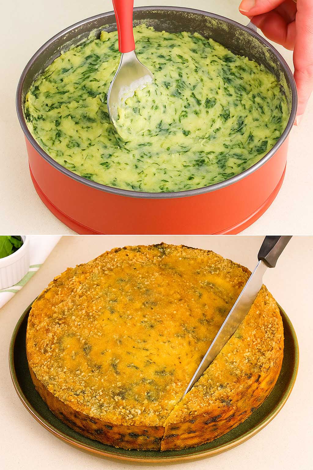 Sformato di patate e spinaci