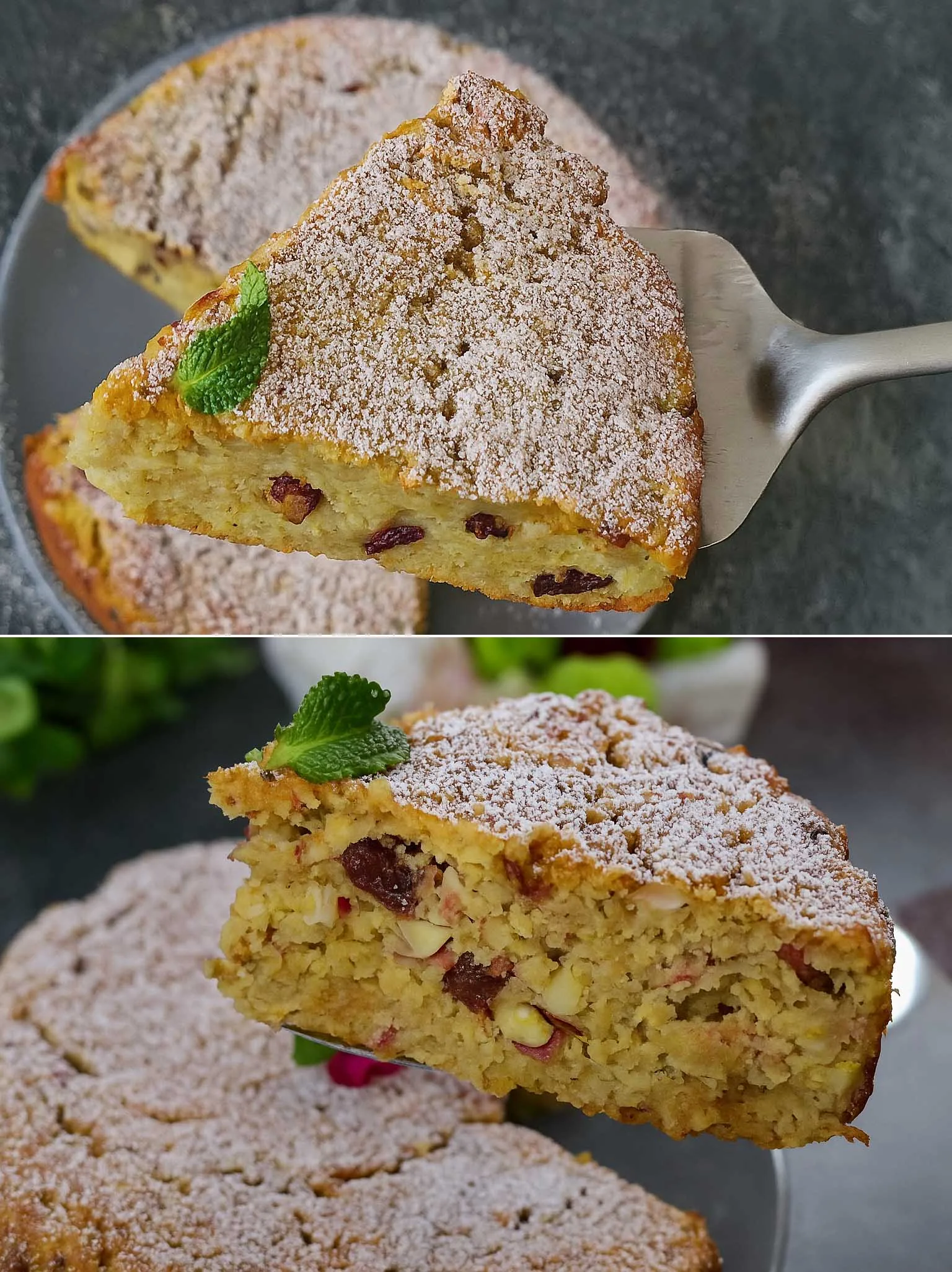 Torta di avena e frutta