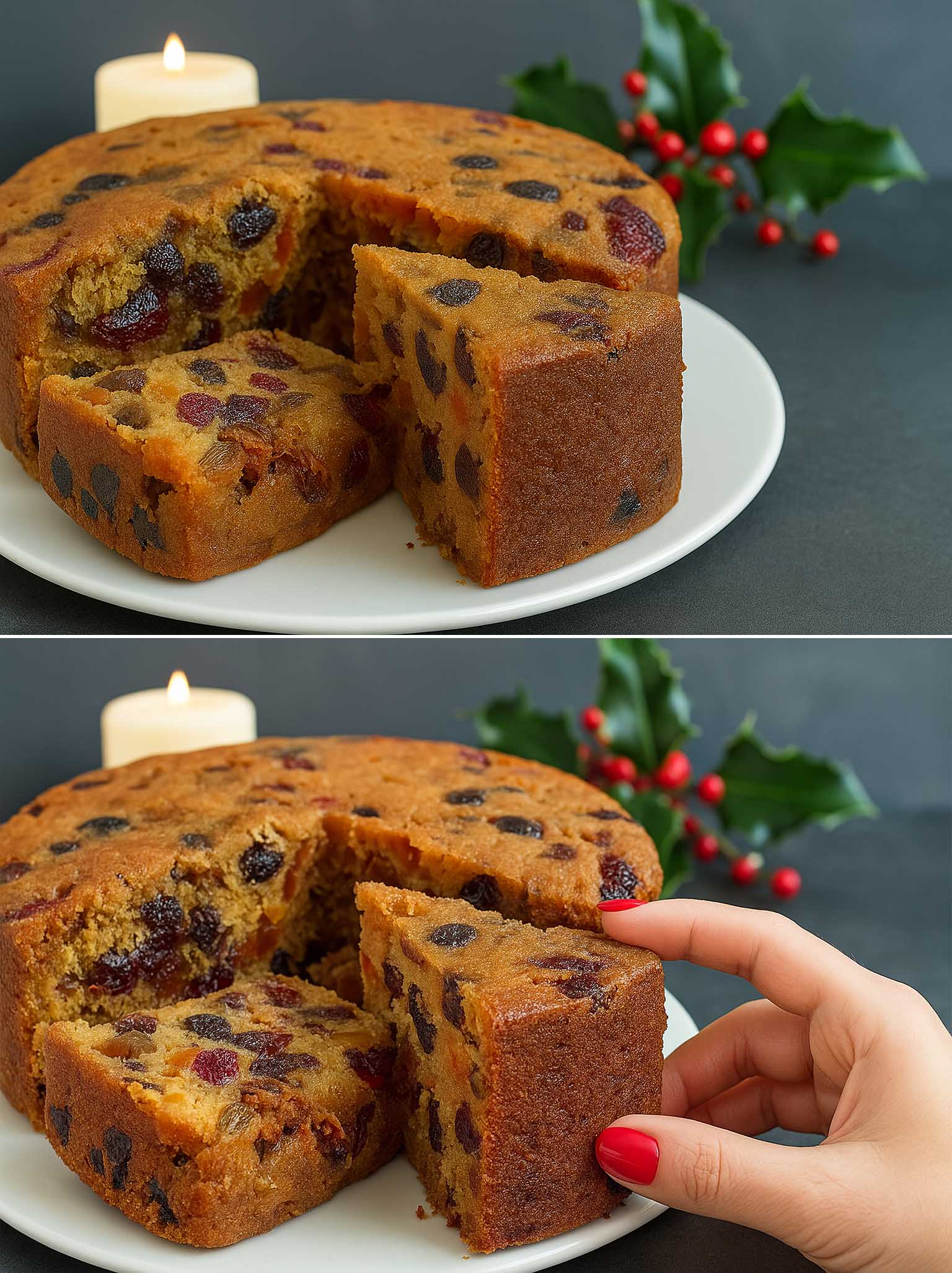 Torta di frutta di Natale