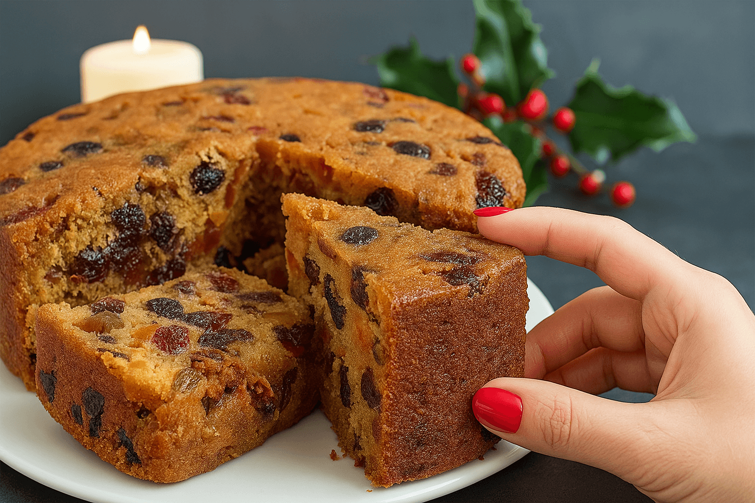 Torta di frutta di Natale