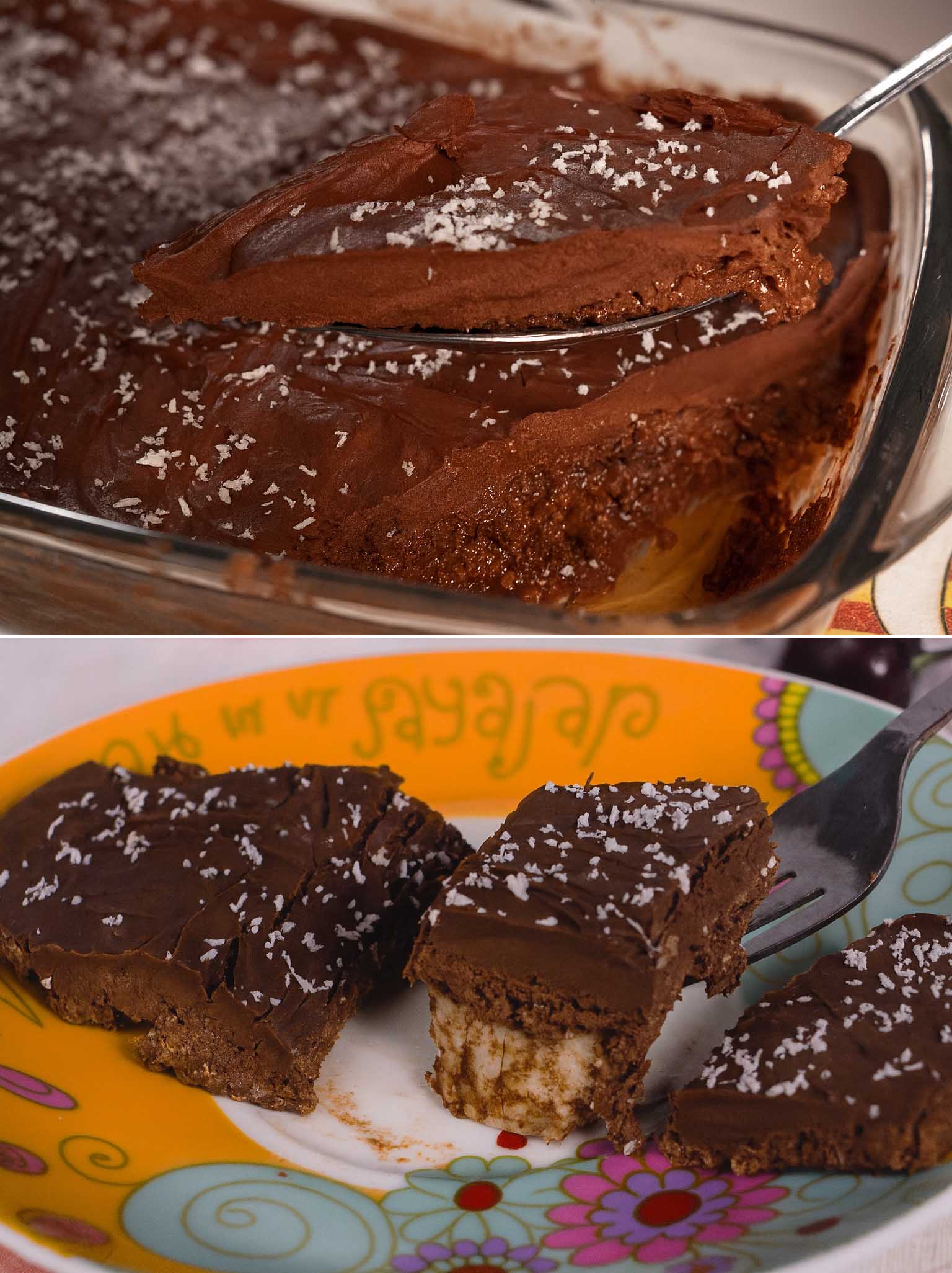 Torta di avena e cioccolato