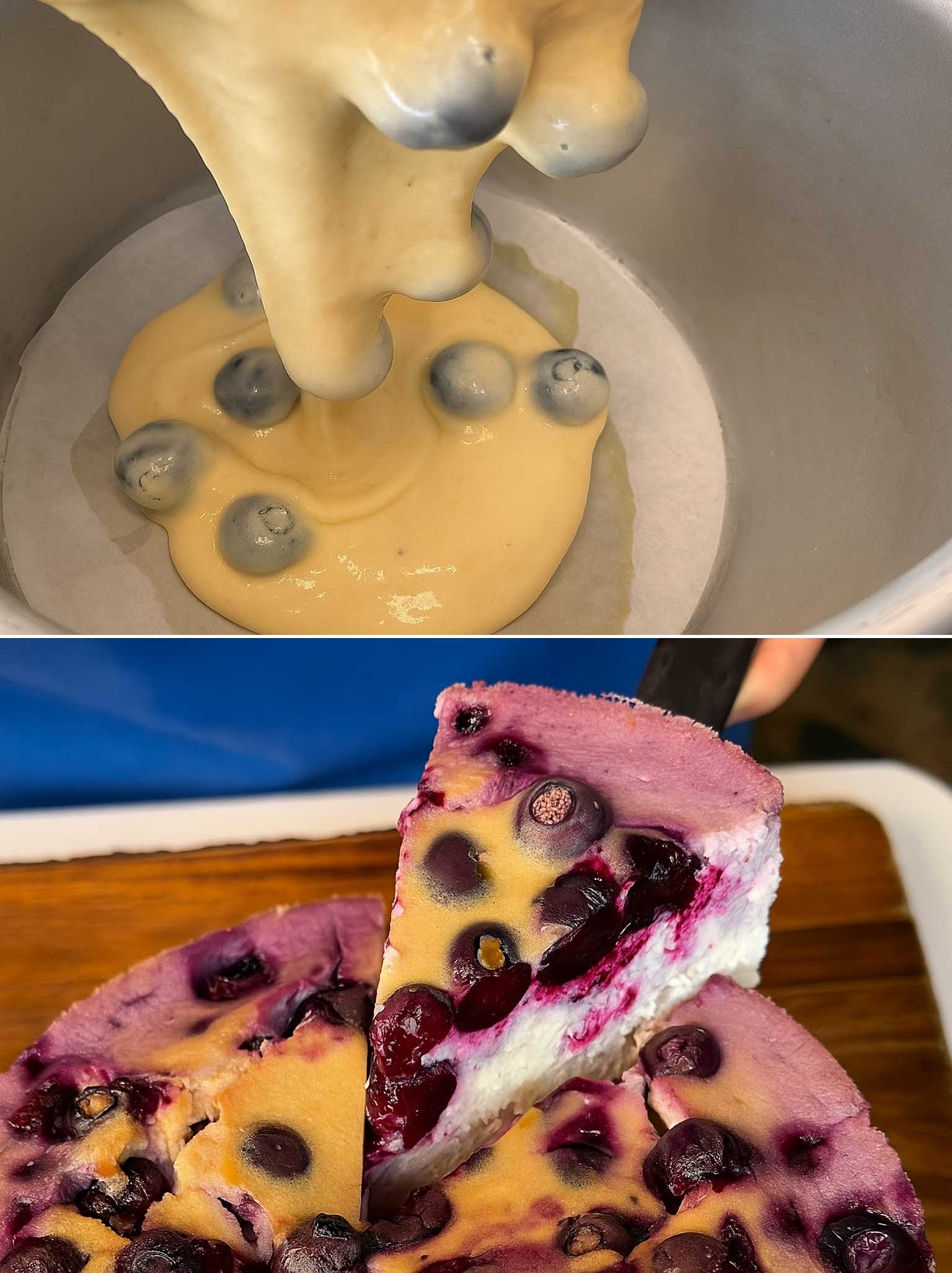 Torta yogurt e mirtilli