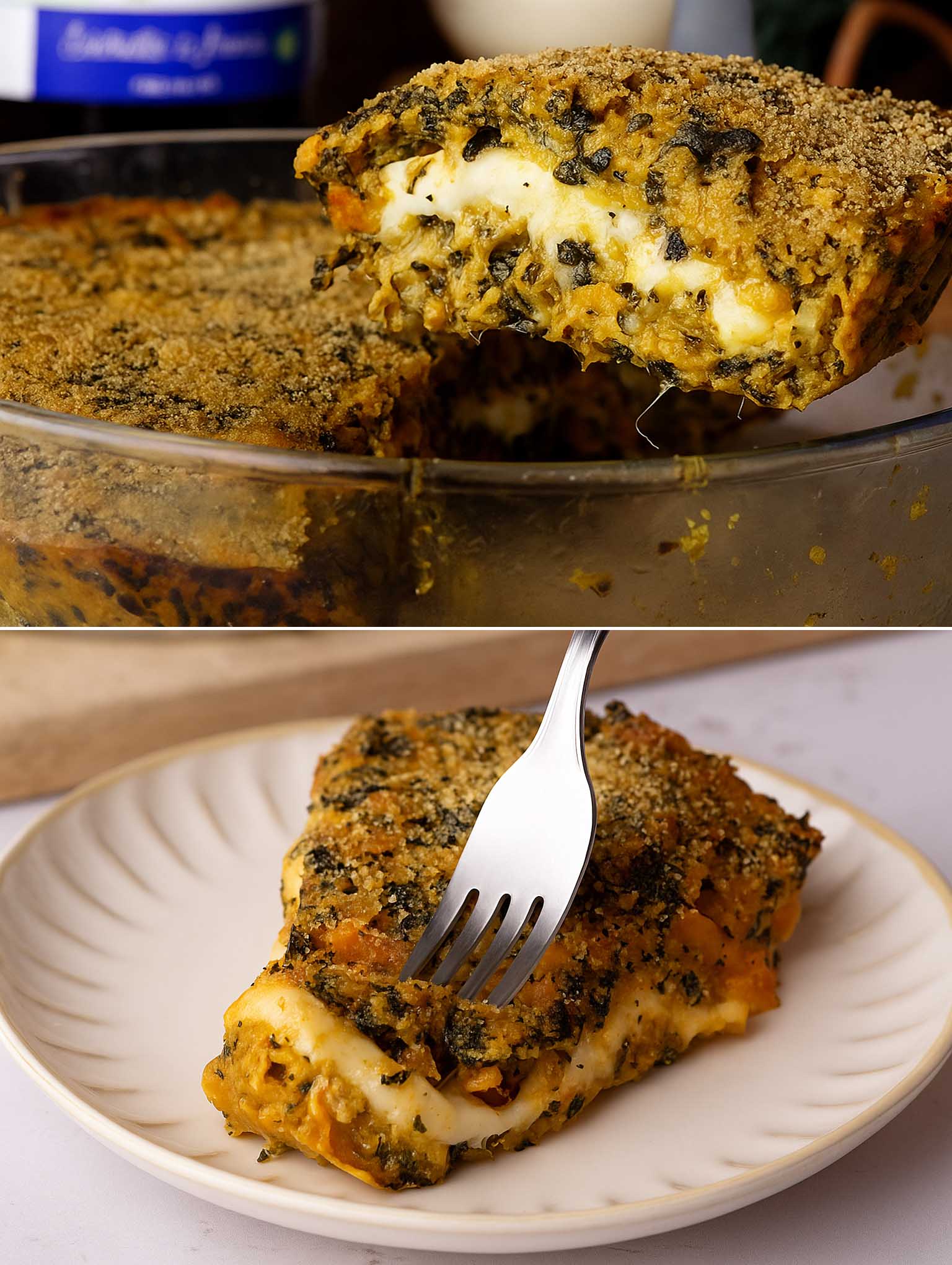 Tortino di patate dolci e cavolo nero