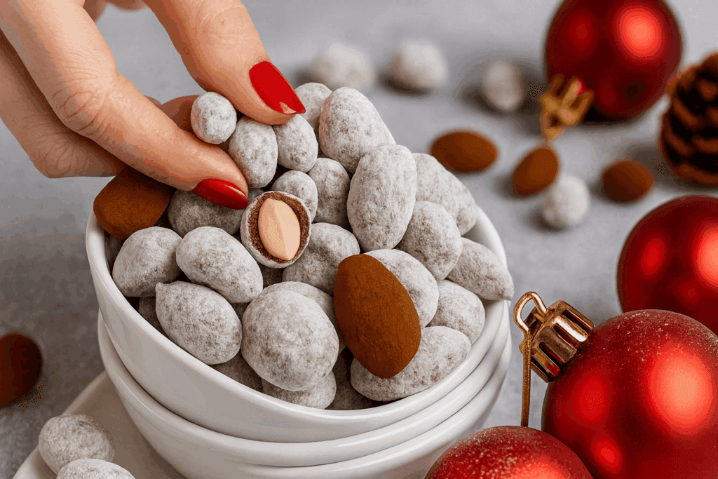 Le mie mandorle ricoperte al cioccolato che rifaccio ogni Natale: 5 minuti di lavoro e così buone che sembrano uscite da una pasticceria