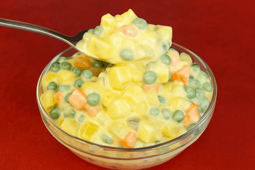 Il mio trucco da nutrizionista per mangiare insalata russa senza appesantirmi anche a Natale, e viene cremosa e buonissima lo stesso: nemmeno te ne accorgi!