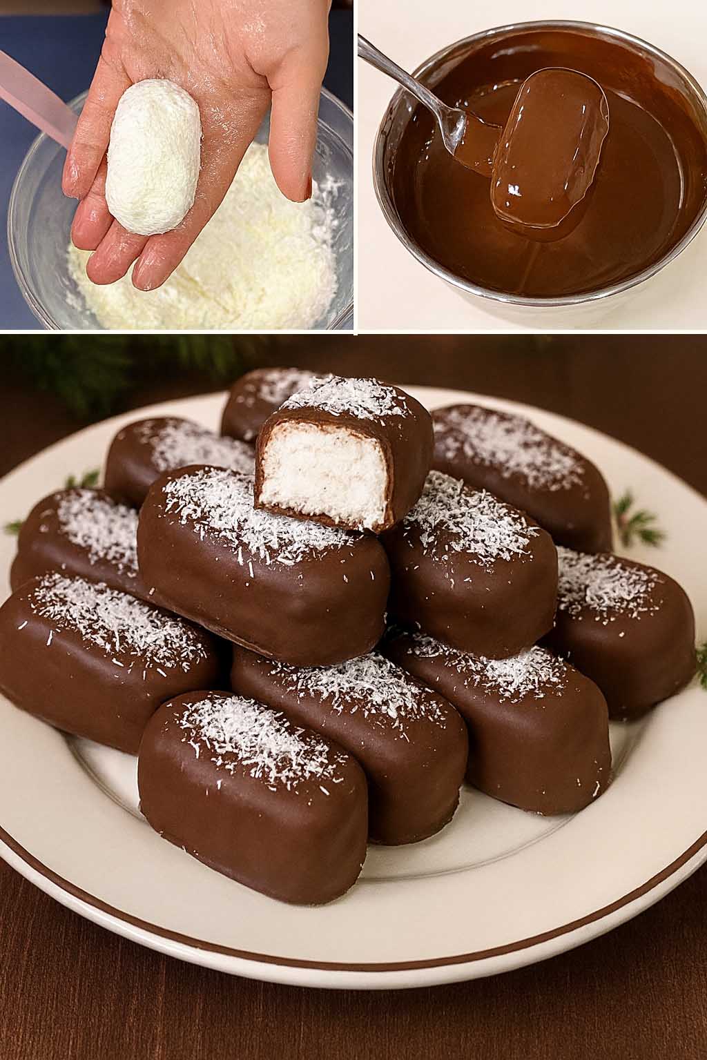 Barrette al cocco e cioccolato