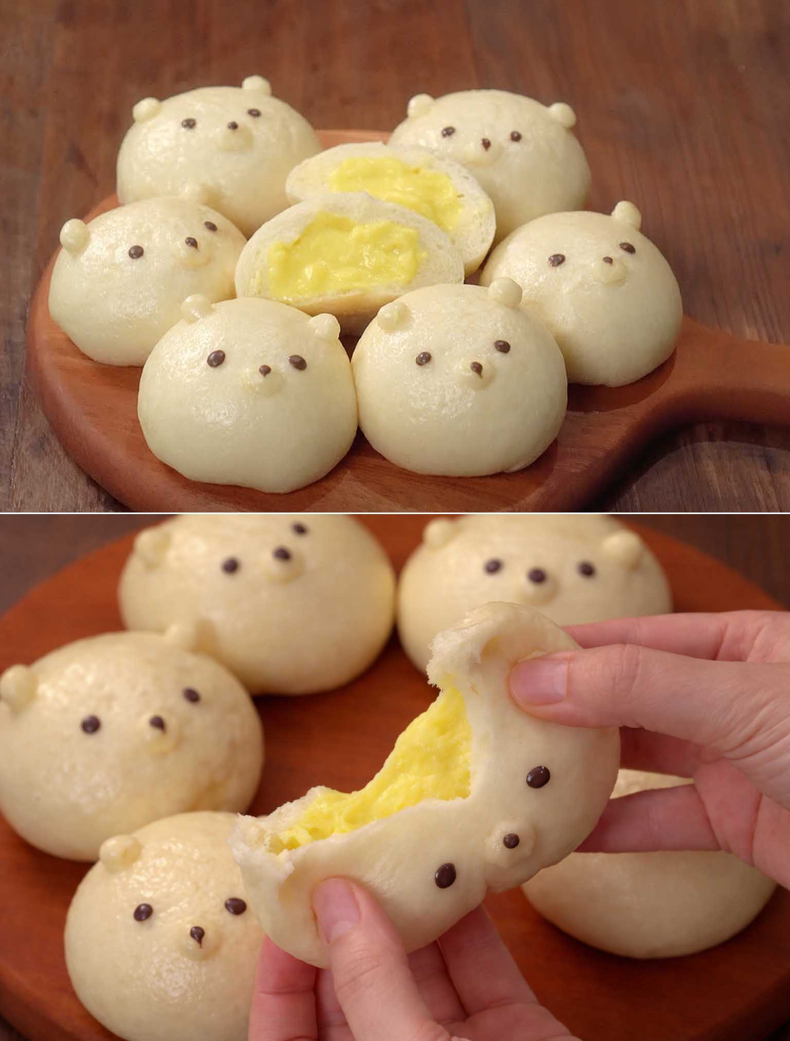 Dolci ripieni di crema pasticcera