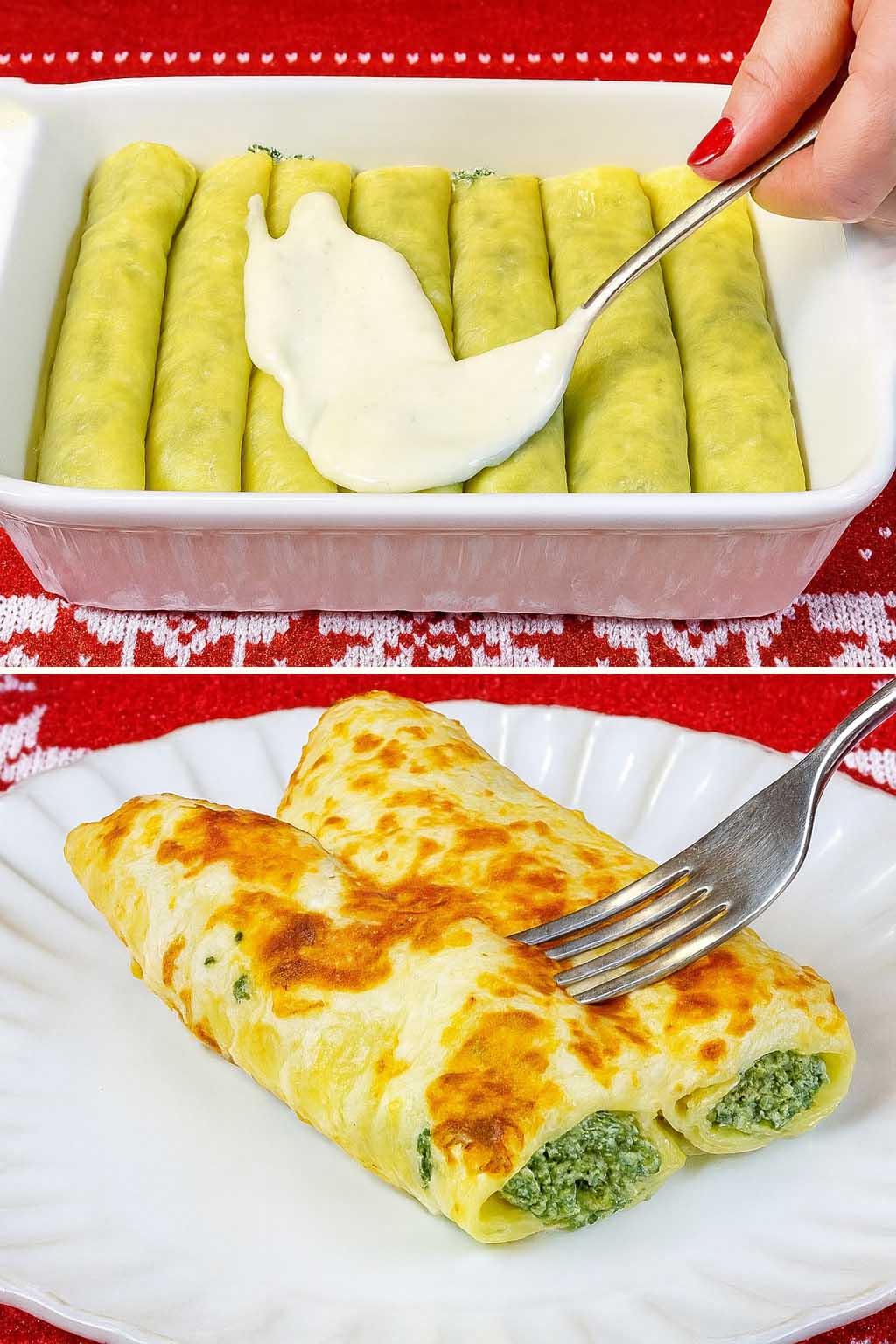Cannelloni di ricotta e spinaci
