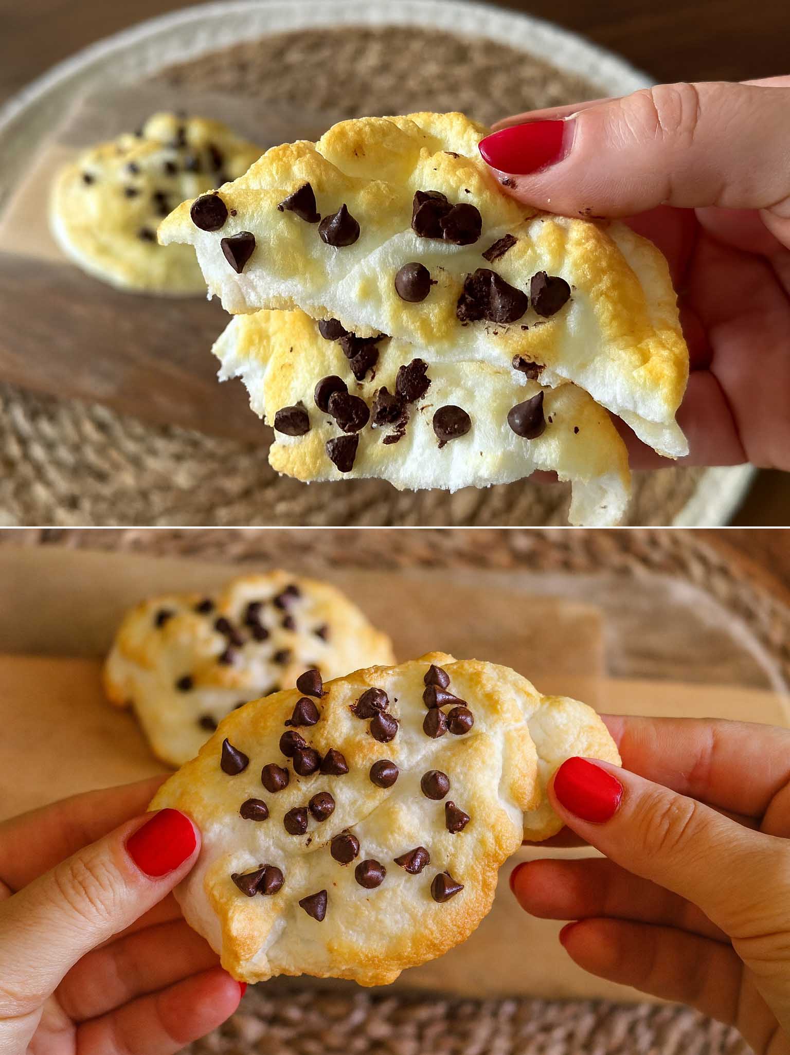Dolci di albumi e cioccolato