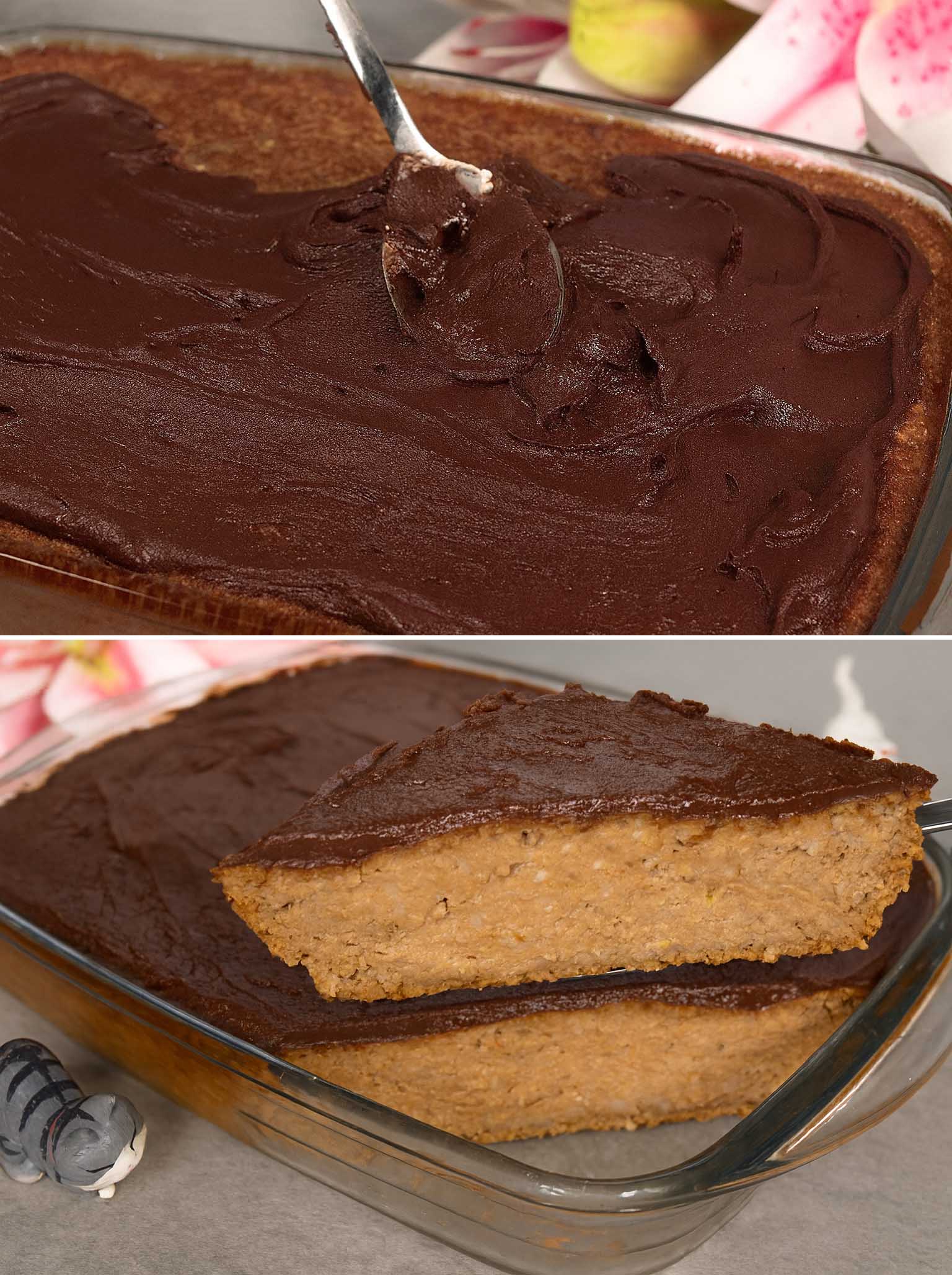 Torta di avena e cioccolato