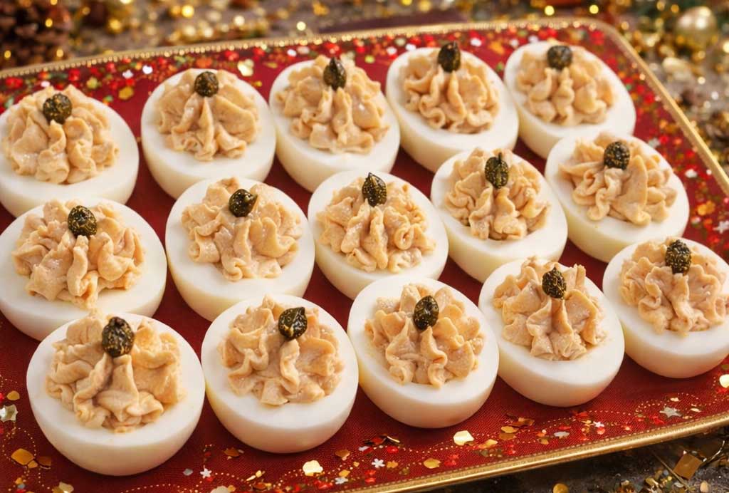 A Capodanno la tavola è sempre un caos, ma queste uova ripiene riescono comunque a sparire tutte prima della mezzanotte