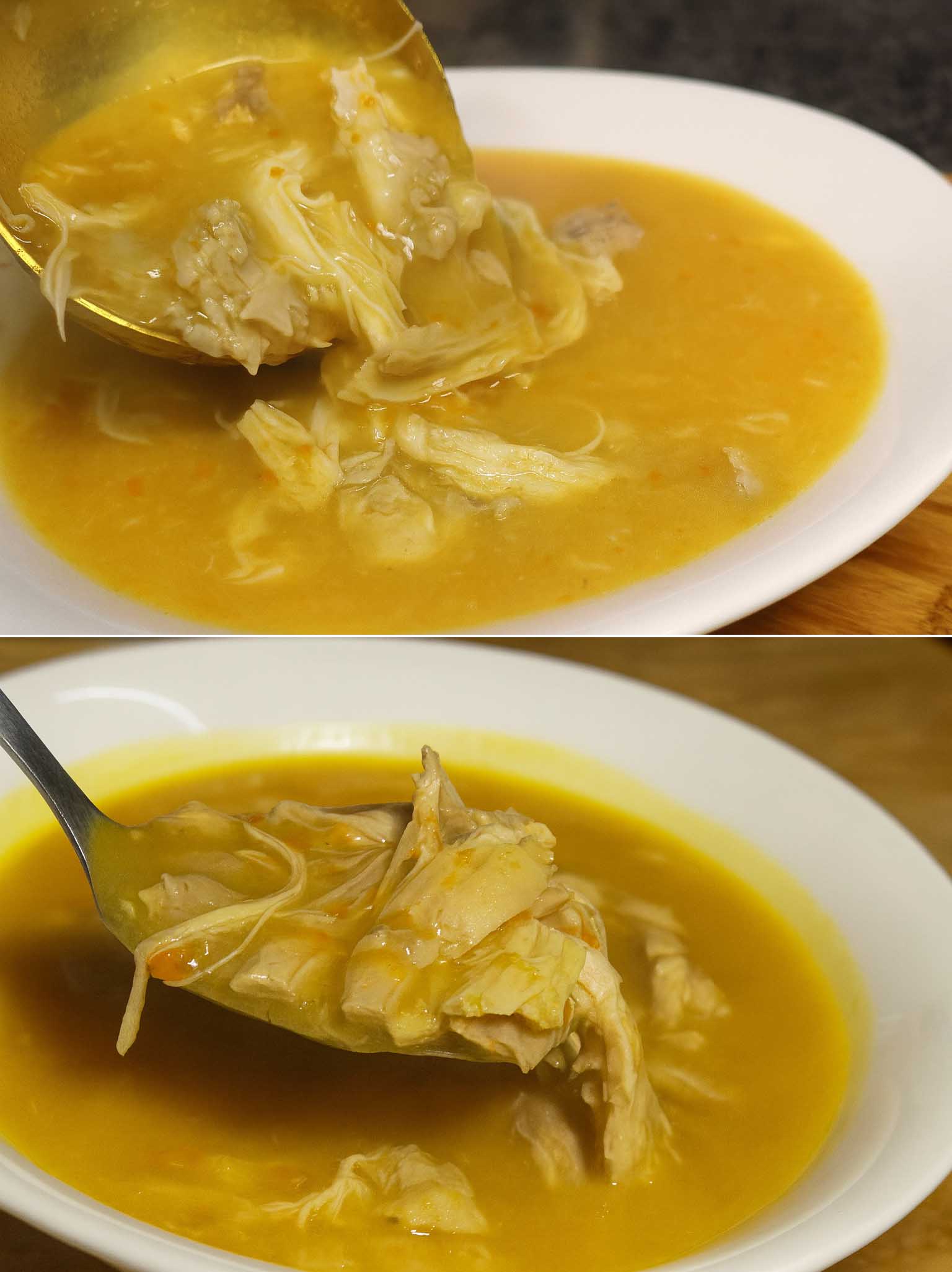 Zuppa di pollo e verdure