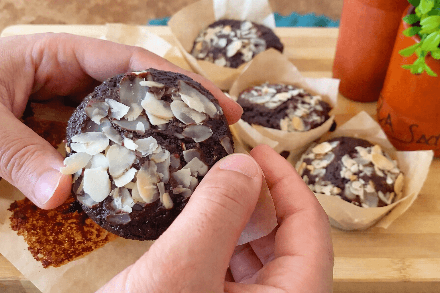 Muffin di avena e cioccolato