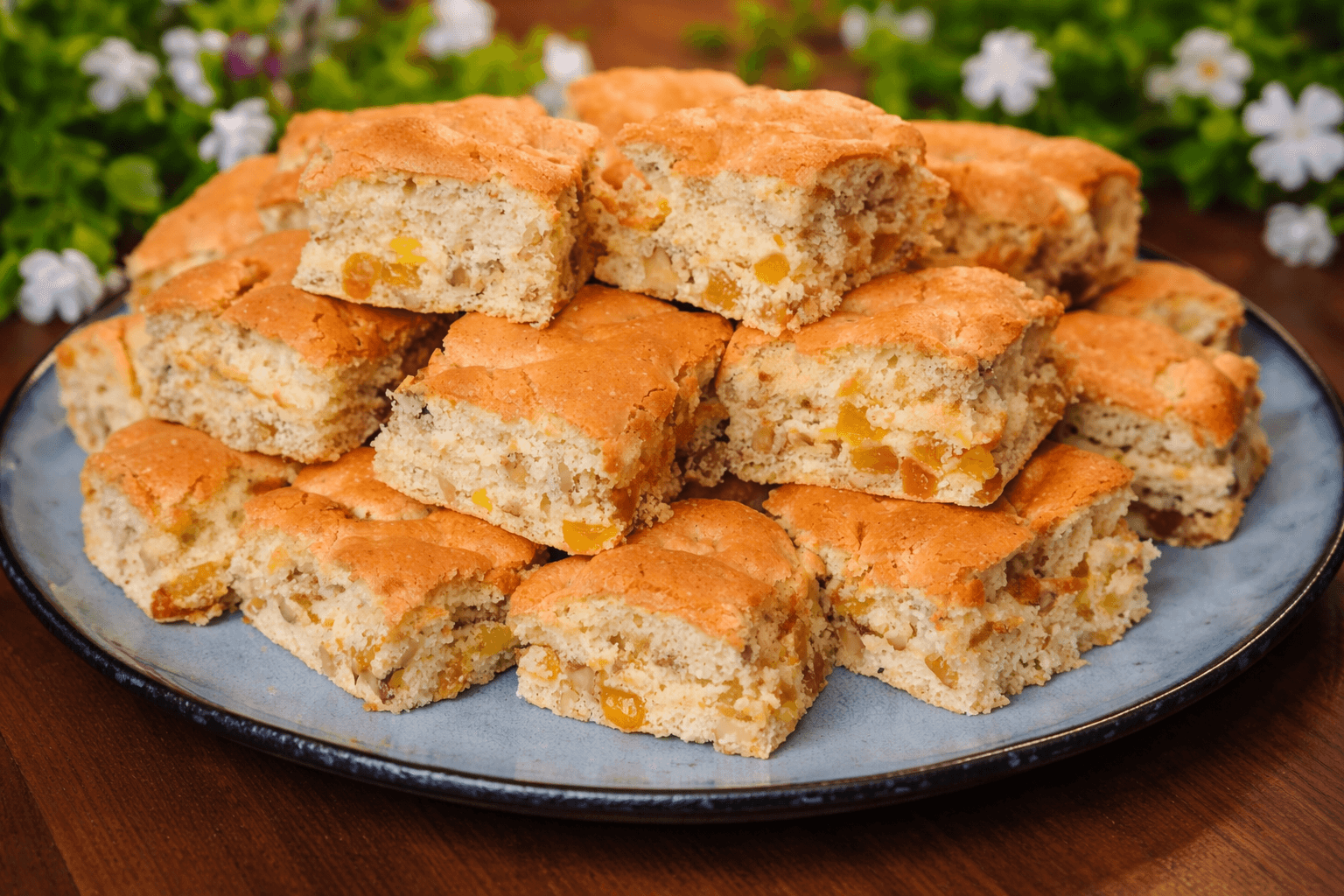 Torta di noci e uvetta