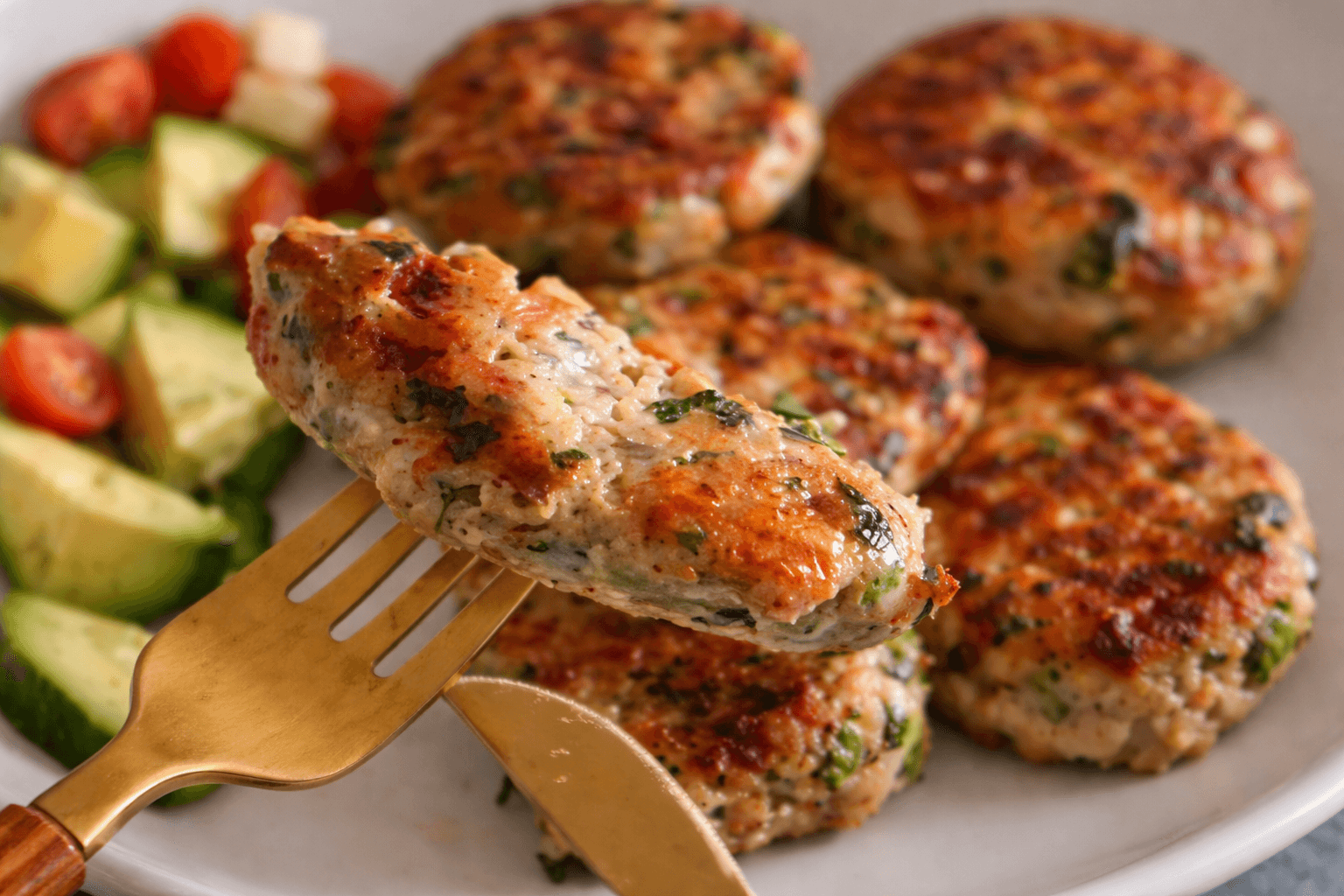 Polpette di pollo e verdure