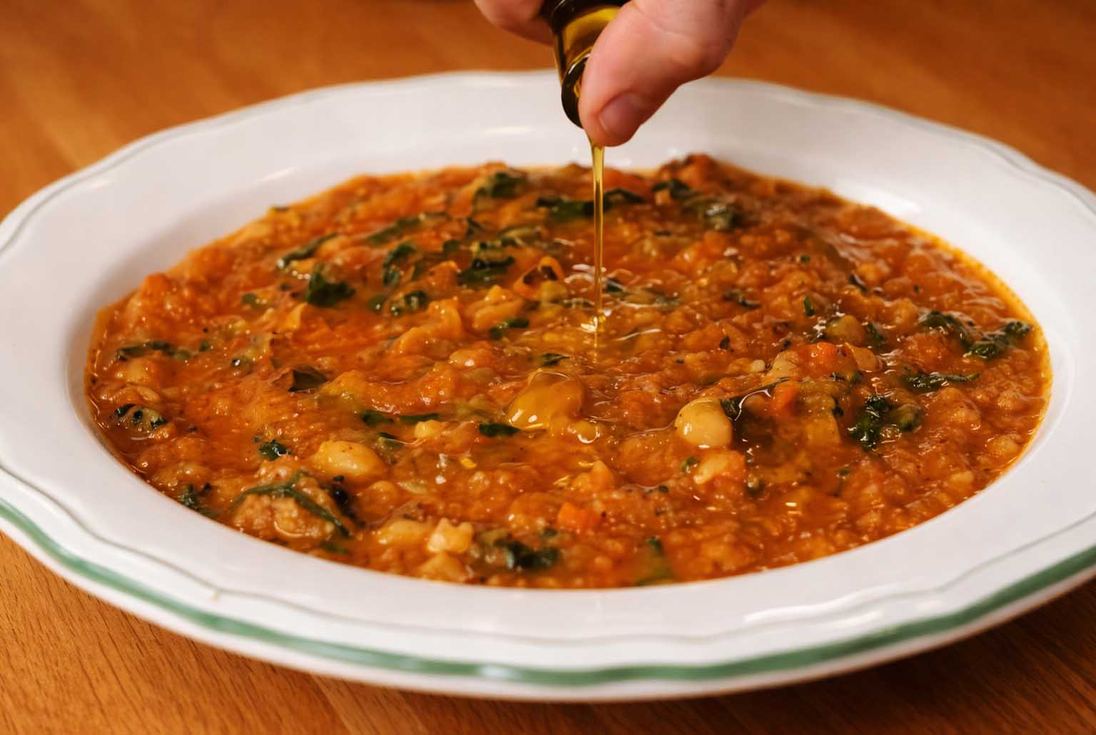 Zuppa di fagioli e pomodoro