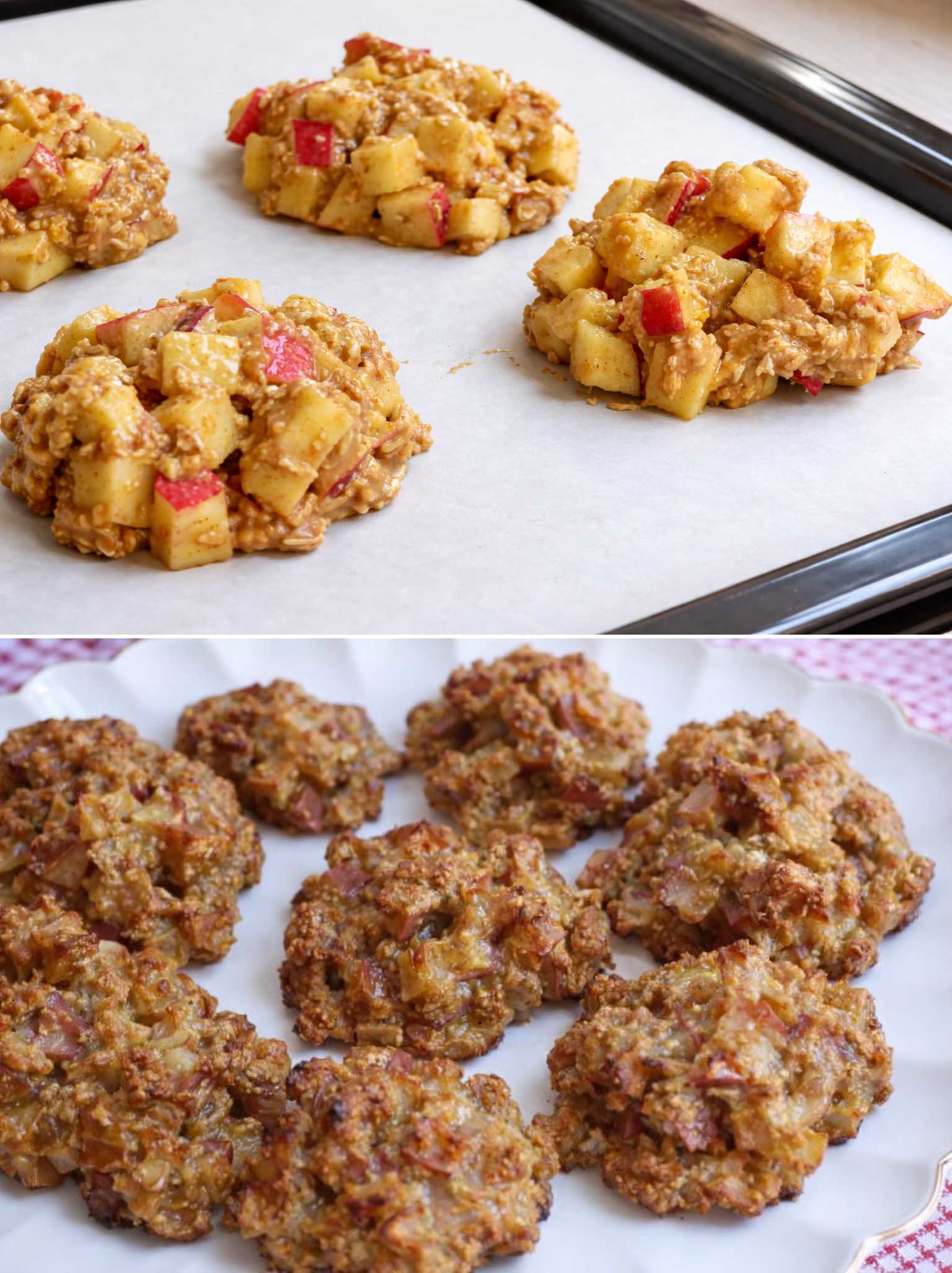 Biscotti di avena e mele