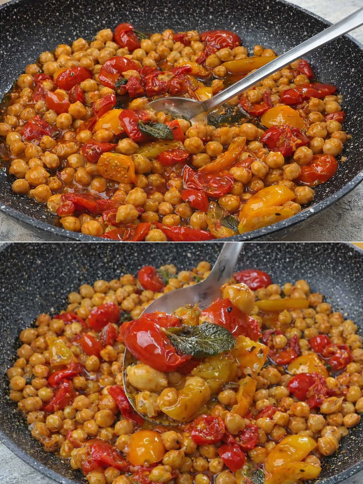 Pois chiches à la poêle