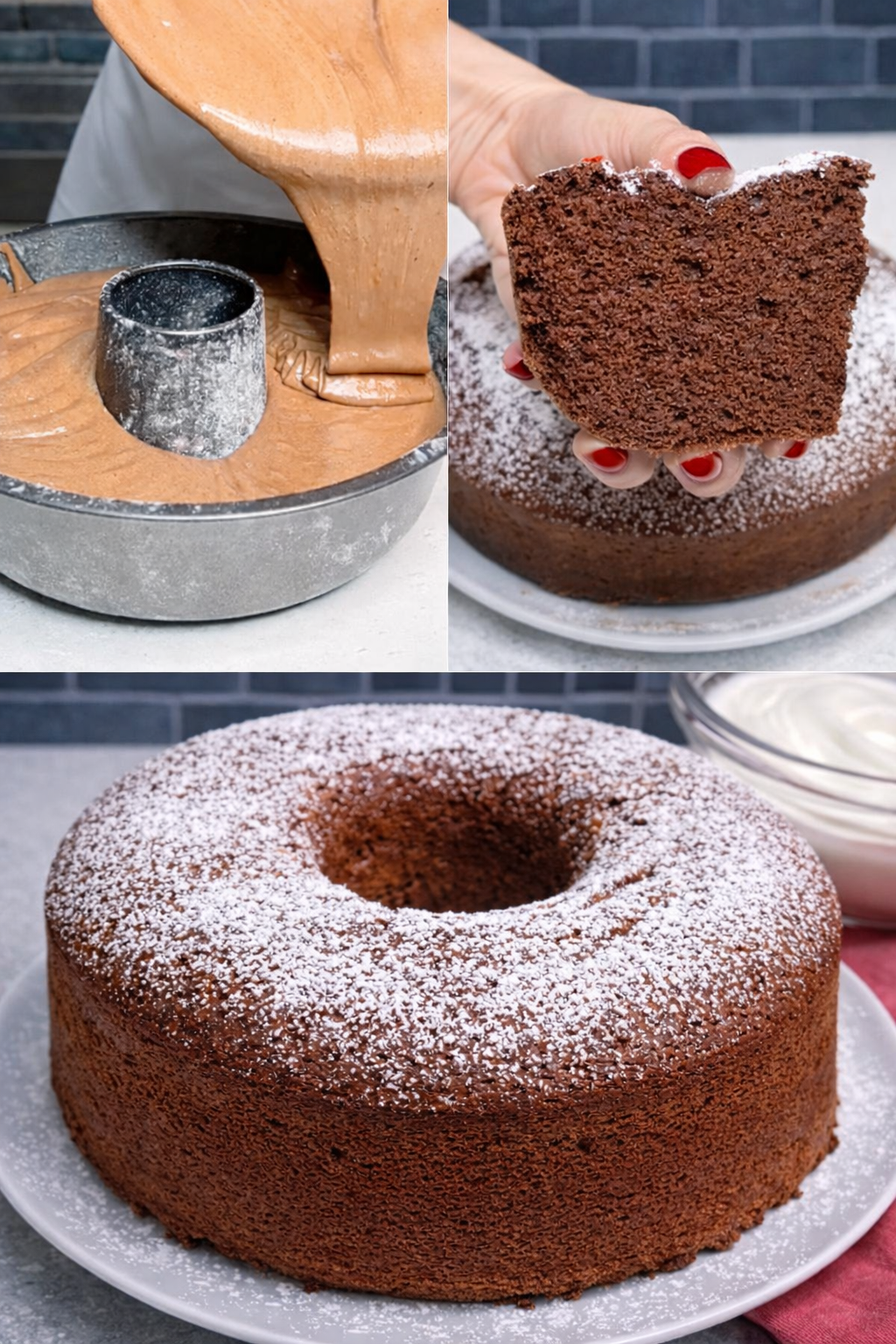Torta di albumi e cacao