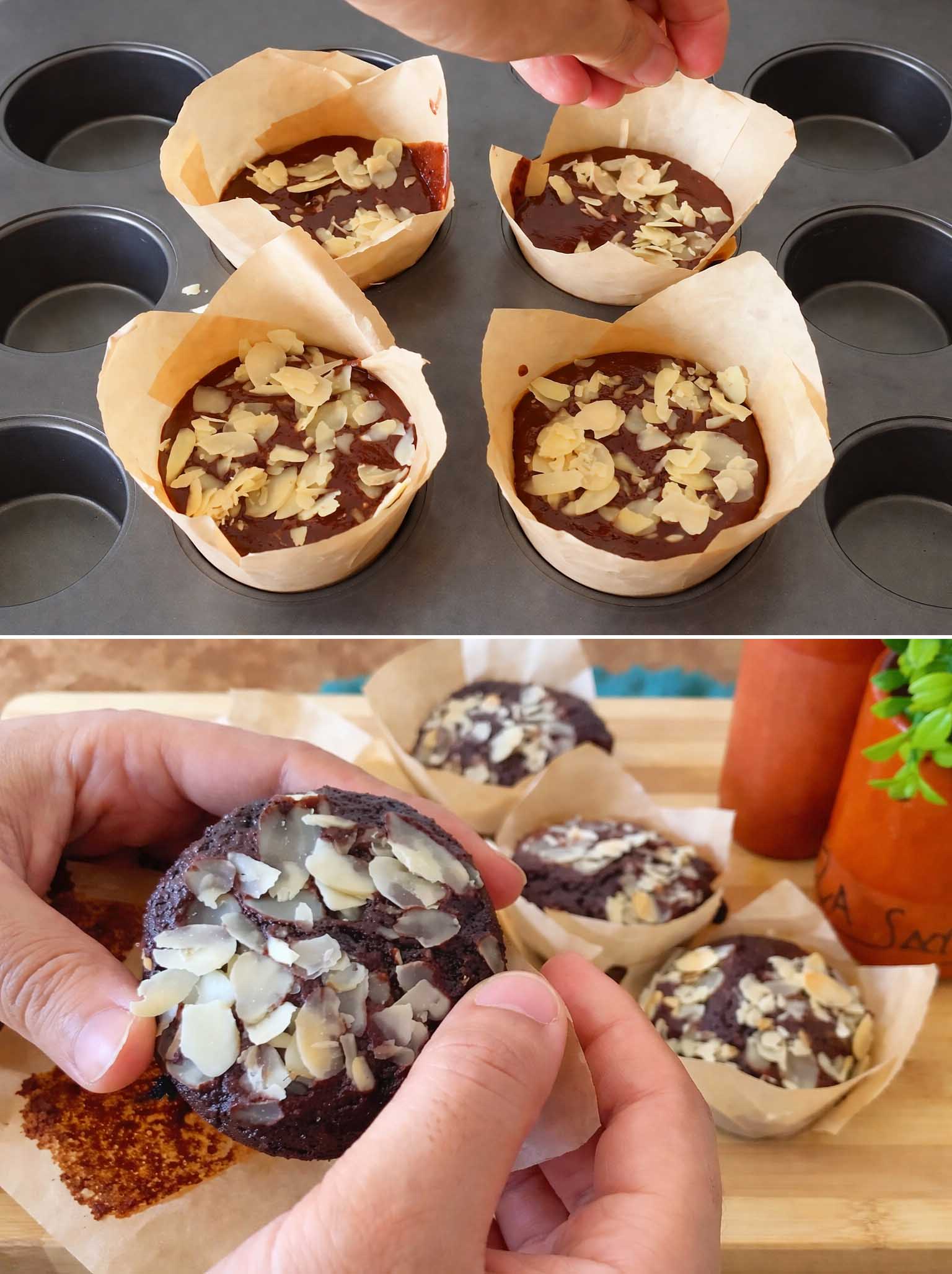 Muffin di avena e cioccolato