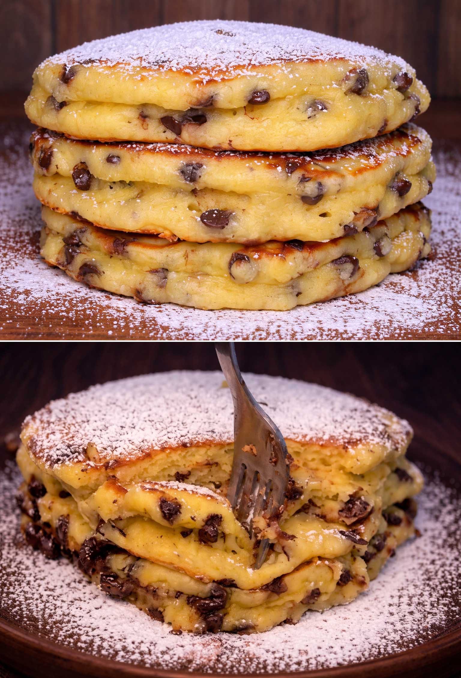 Pancake ricotta e cioccolato