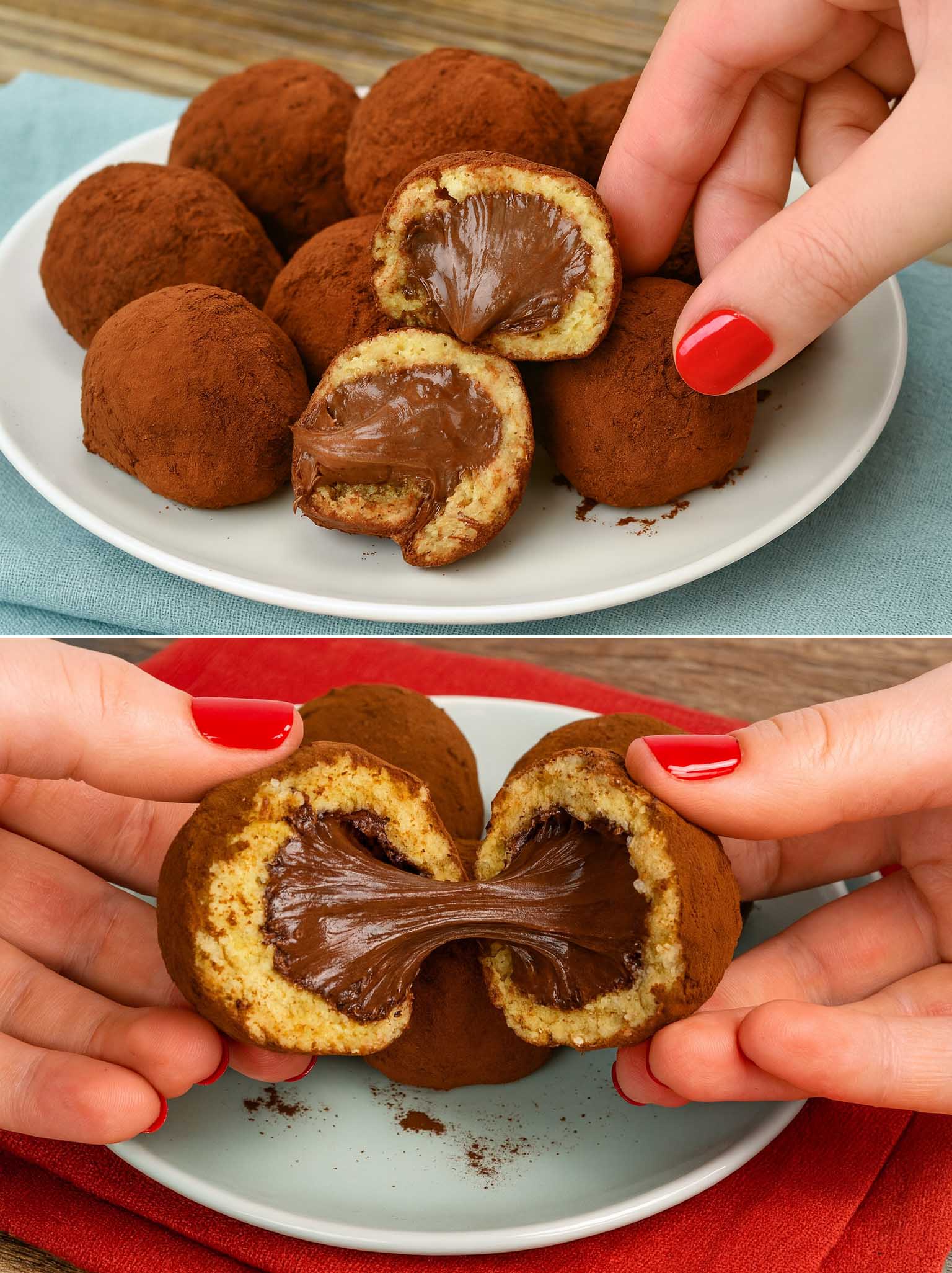 Tartufini di pandoro al cioccolato